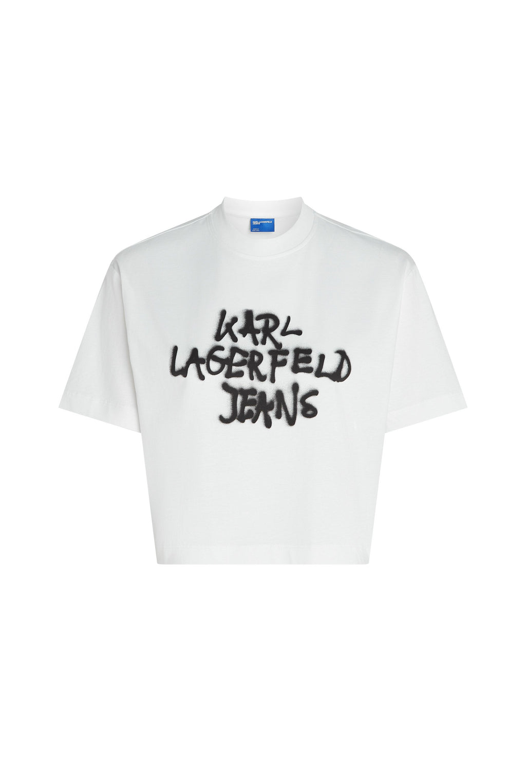 CROPPED GRAFFITI - Print T-shirt - white