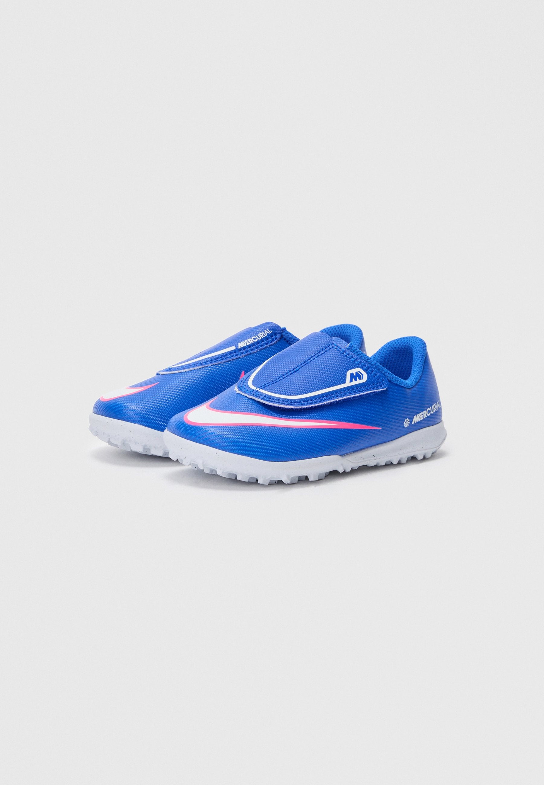 JR MERCURIAL VAPOR 16 CLUB TF PS VELCRO UNISEX - Halı Saha Kramponu - racer blue/white