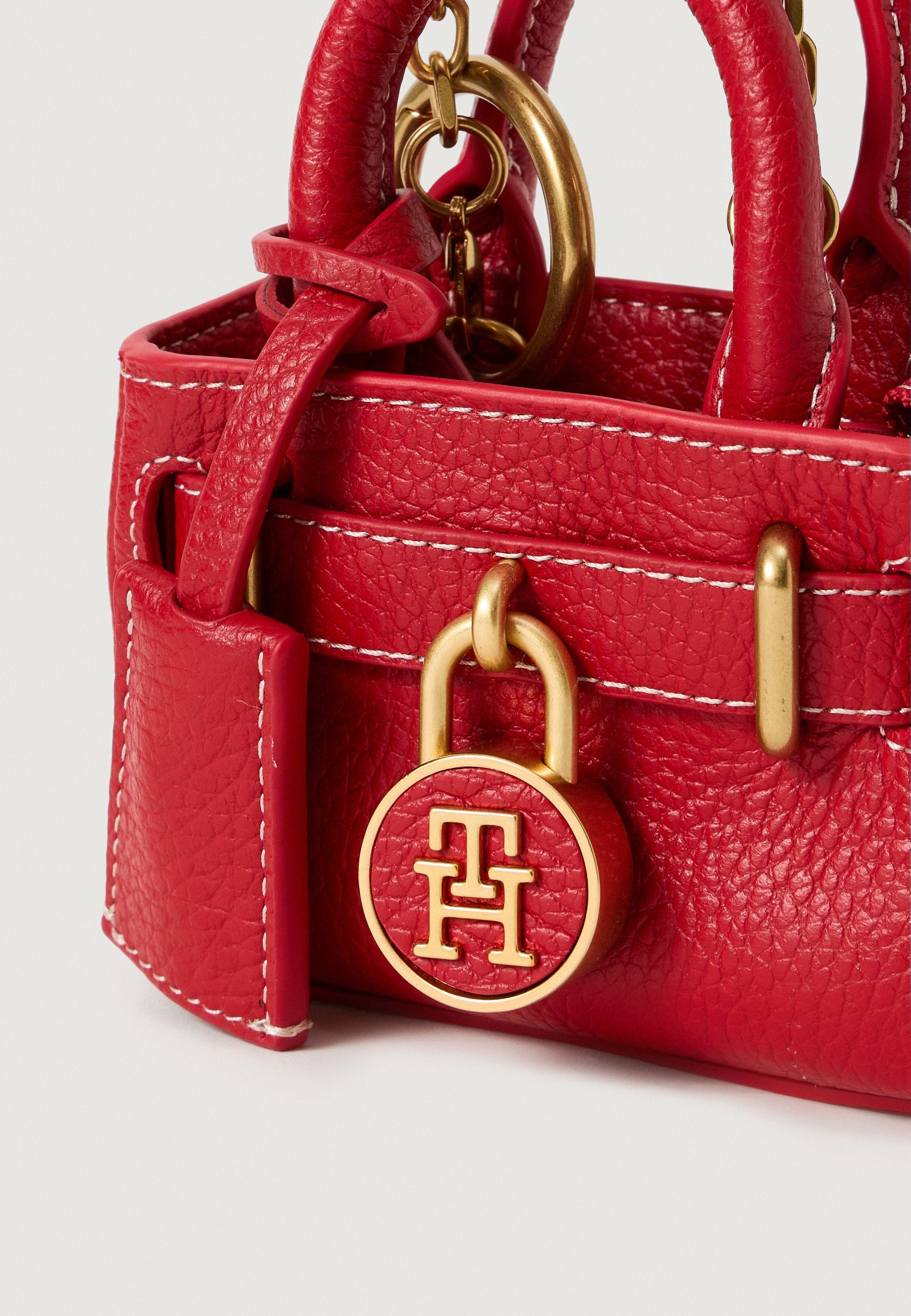 THE AMERICAN ICON LEATHER CHAIN BAG - Handbag - primary red