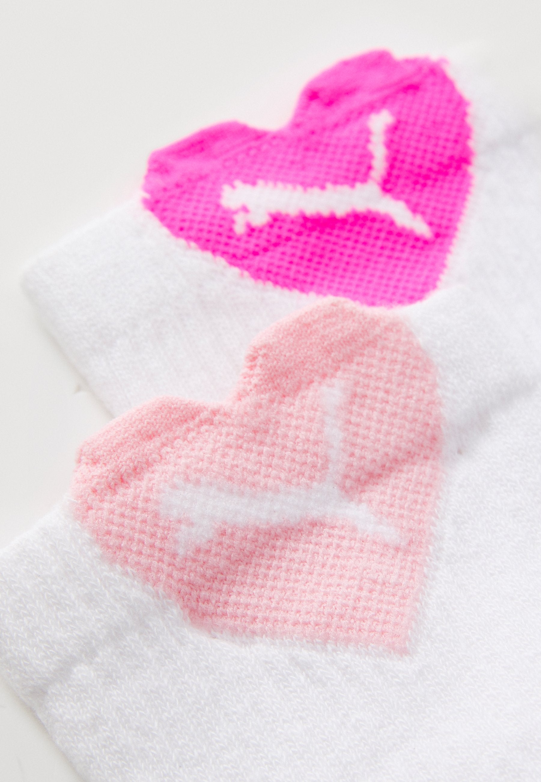 HEART LOGO SHORT CREW 4 PACK  - Socks - white/pink