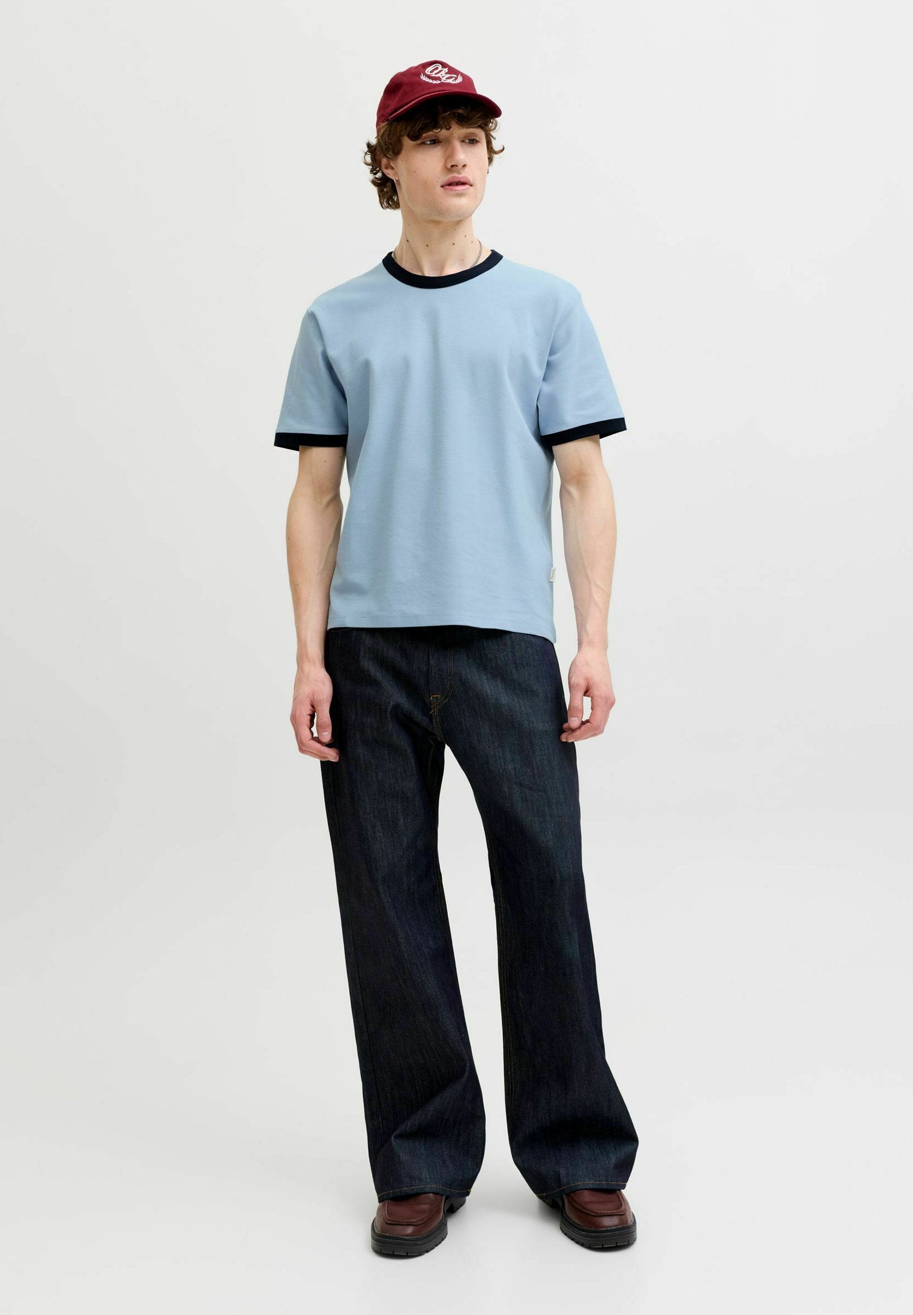 Colour block - Basic T-shirt - cashmere blue
