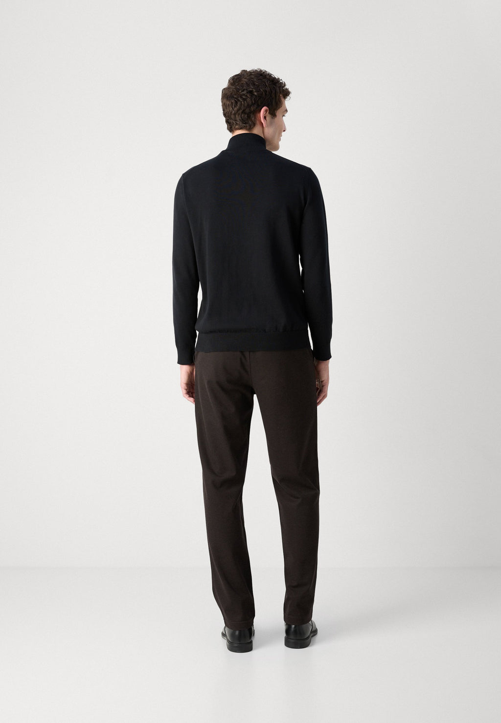 CLASSIC COTTON HALF ZIP - Jumper - black