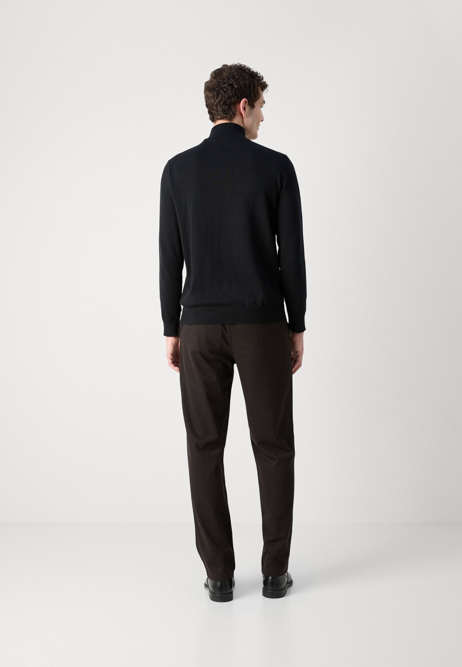 CLASSIC COTTON HALF ZIP - Jumper - black