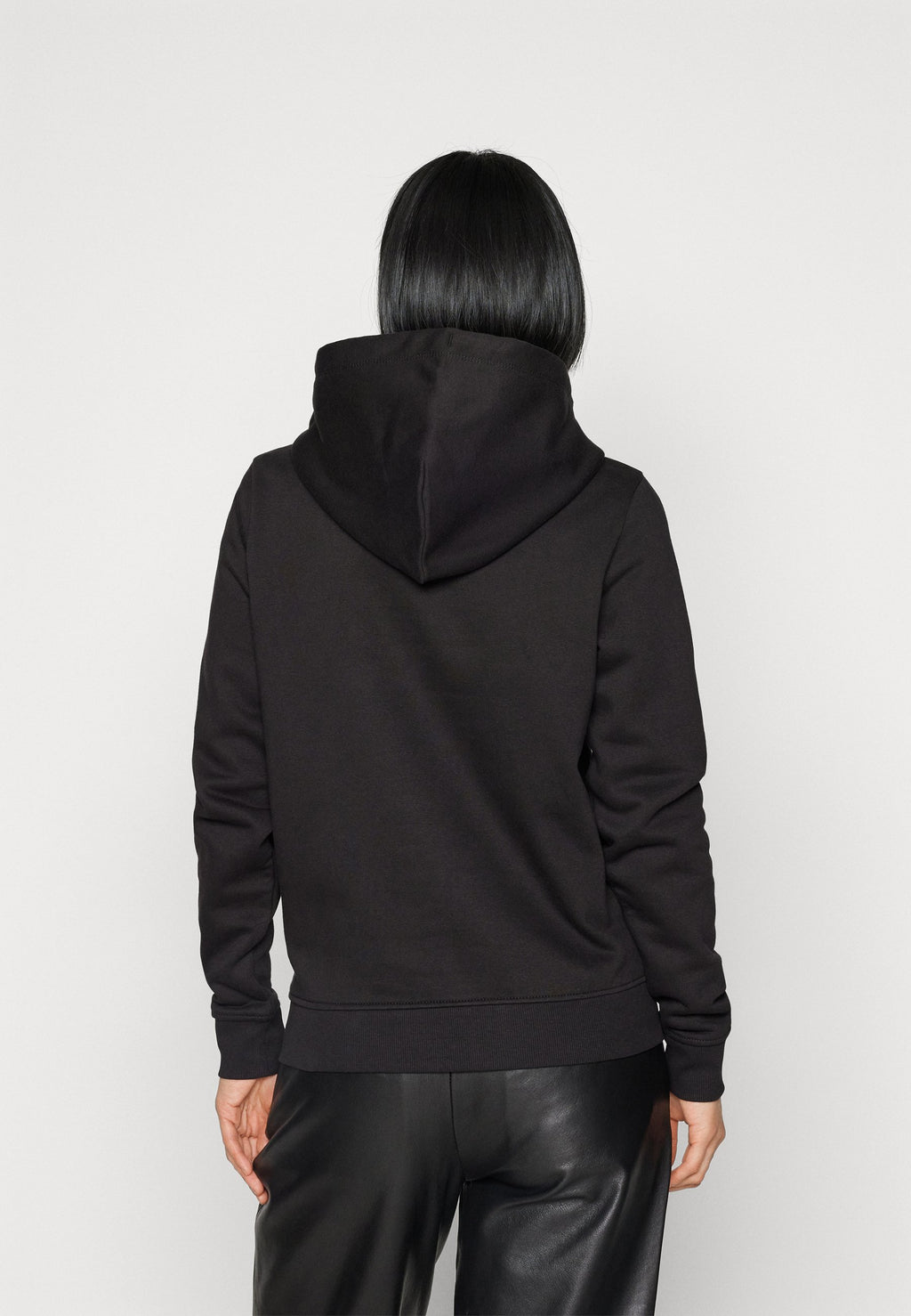 LINEAR LOGO FLEECE DRAWSTRING HOODY - Hoodie - black