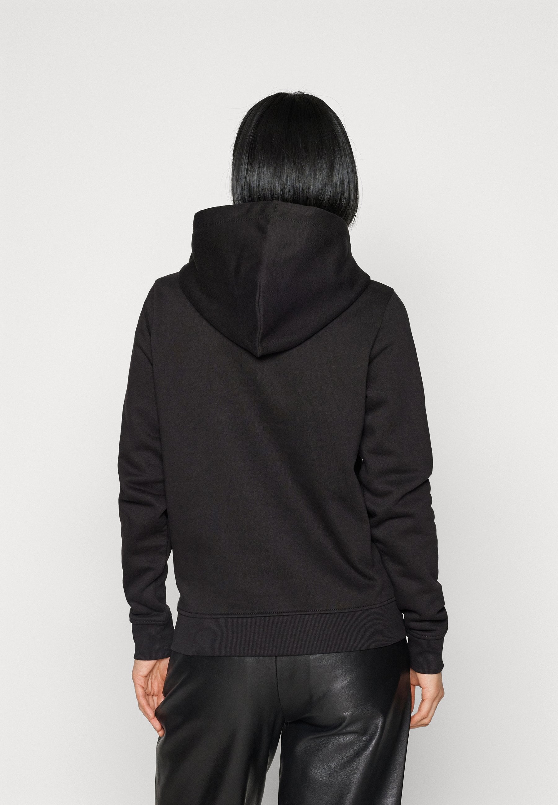 LINEAR LOGO FLEECE DRAWSTRING HOODY - Hoodie - black