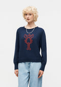 INTARSIA CREW - Jumper - blue
