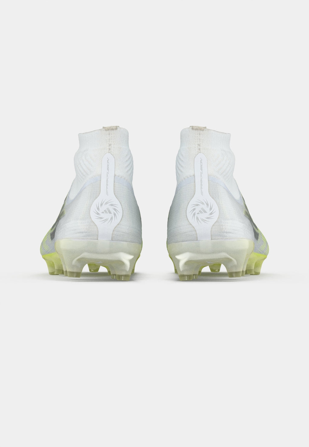 F50 SPARKFUSION PRO MID CUT - Chaussures de football sur terrain synthétique - footwear white/iron metallic/hi res yellow