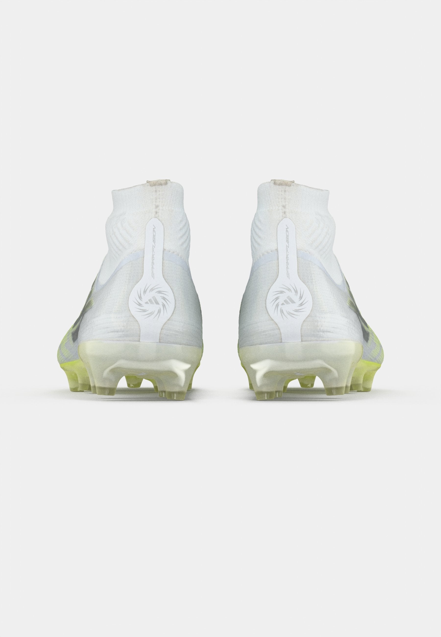 F50 SPARKFUSION PRO MID CUT - Chaussures de football sur terrain synthétique - footwear white/iron metallic/hi res yellow