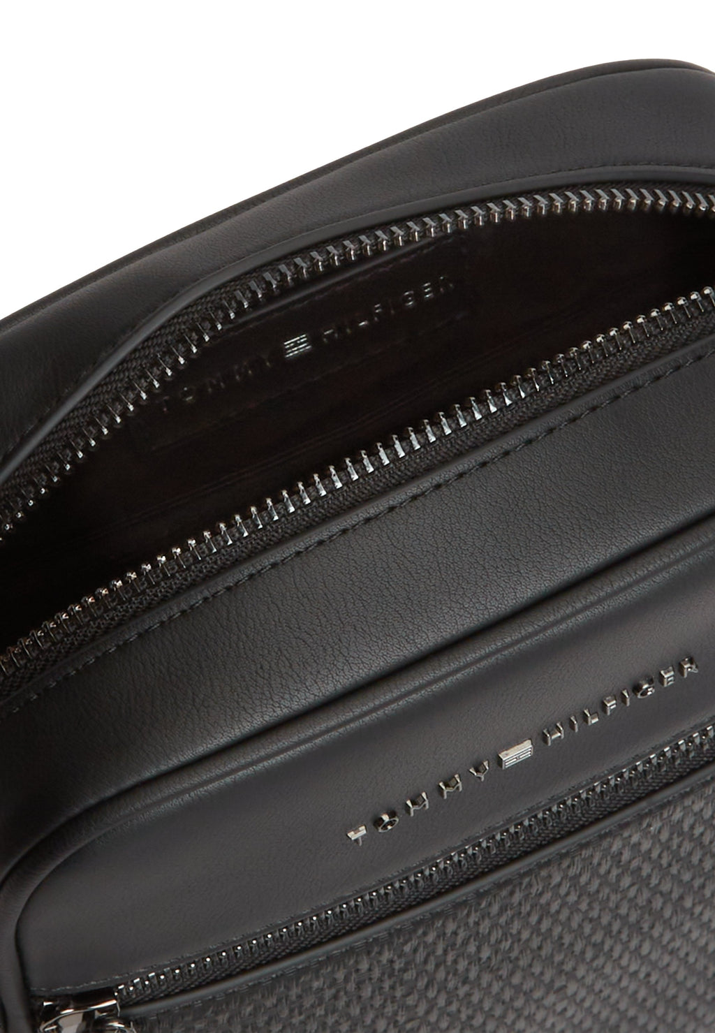 SAC REPORTER BANDOULIÈRE À PANNEAUX TISSÉS - Sac bandoulière - noir