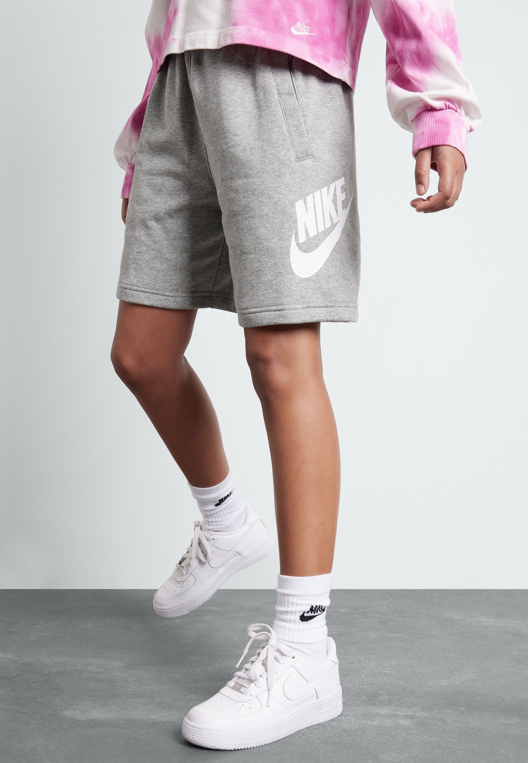 CLUB UNISEX - Tracksuit bottoms - dark grey heather/base grey/white