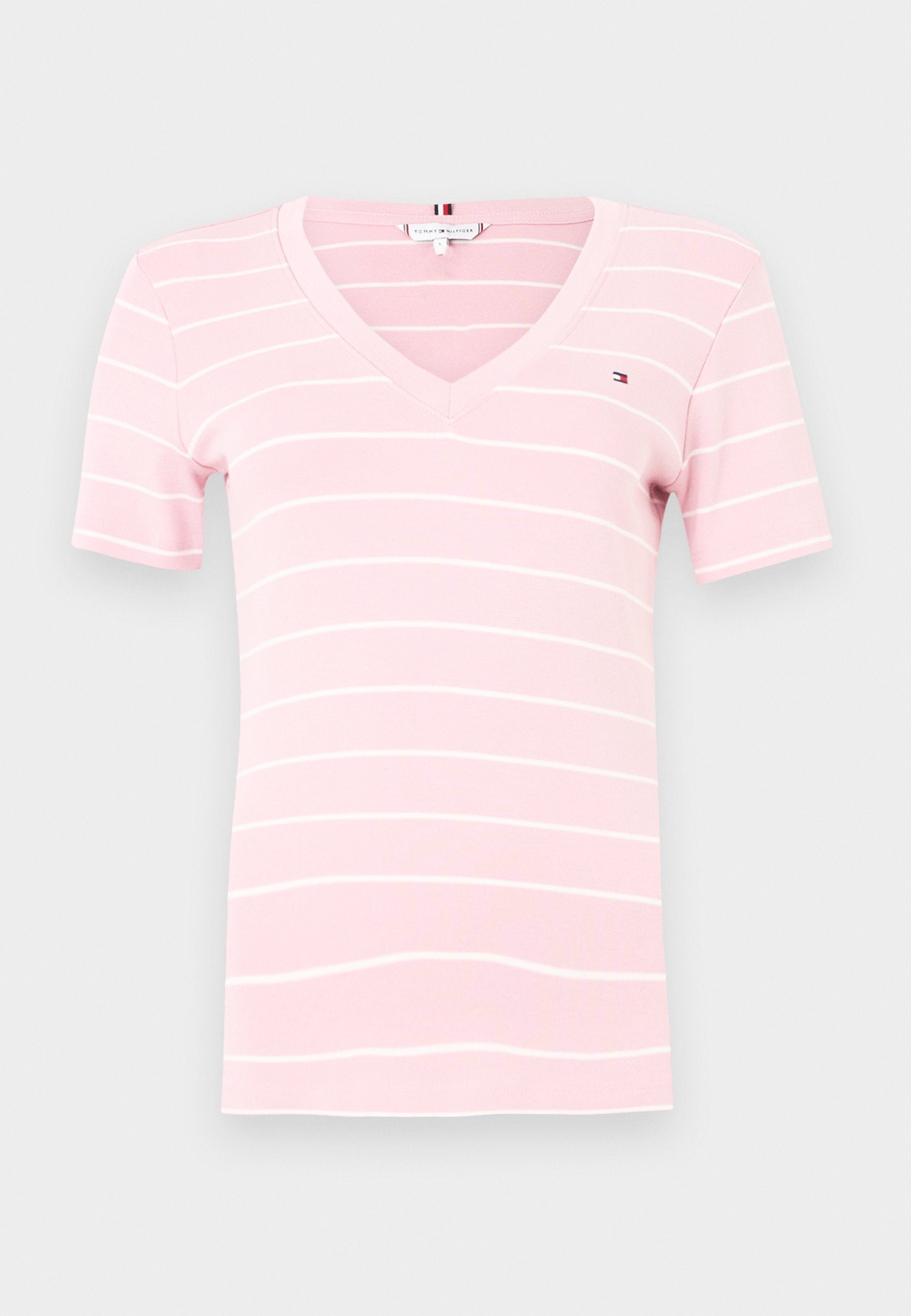 SLIM CODY COL V - T-shirt basique - bonita pink/écru