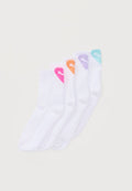 HEART LOGO SHORT CREW 4 PACK  - Socks - pink/orange/purple/mint