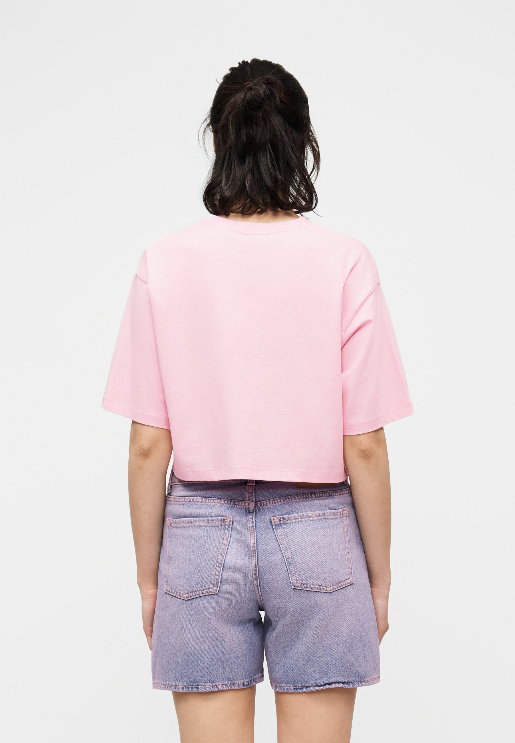 JXANDREA LOOSE KROP TİŞÖRT 2'Lİ PAKET - Basic Tişört - vintage haki/pembe leydi