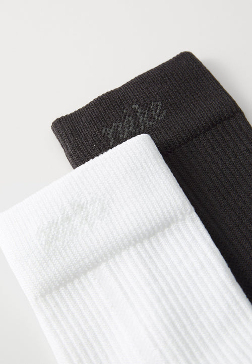 2 PACK - Sports socks - white/black