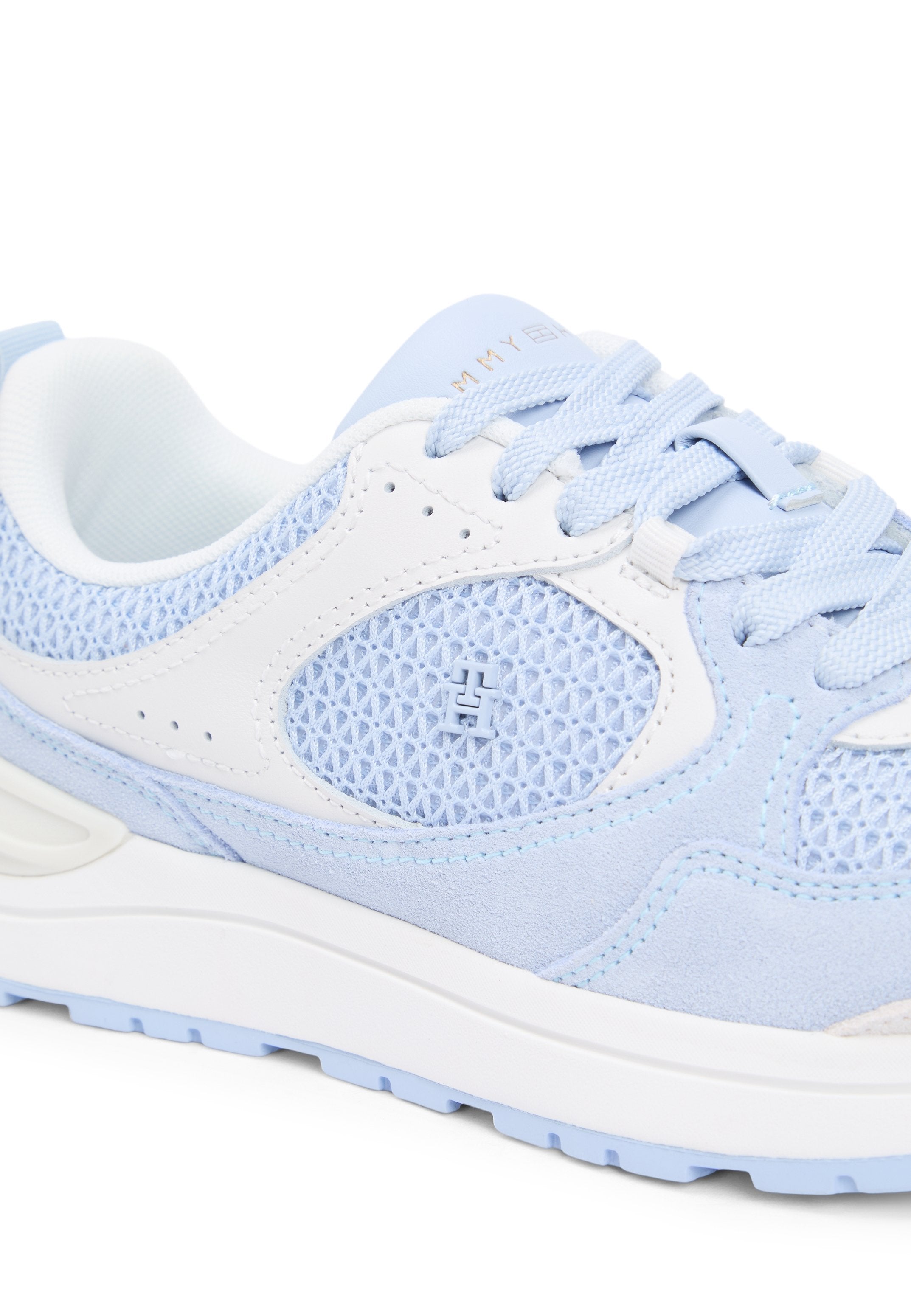 TONAL TH MONOGRAM MIXED TEXTURE TRAINERS - Trainers - breezy blue/ecru