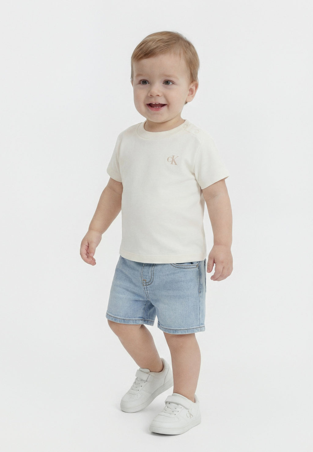 SMALL MONOGRAM 2 PACK UNISEX - Basic T-shirt - tofu/humus