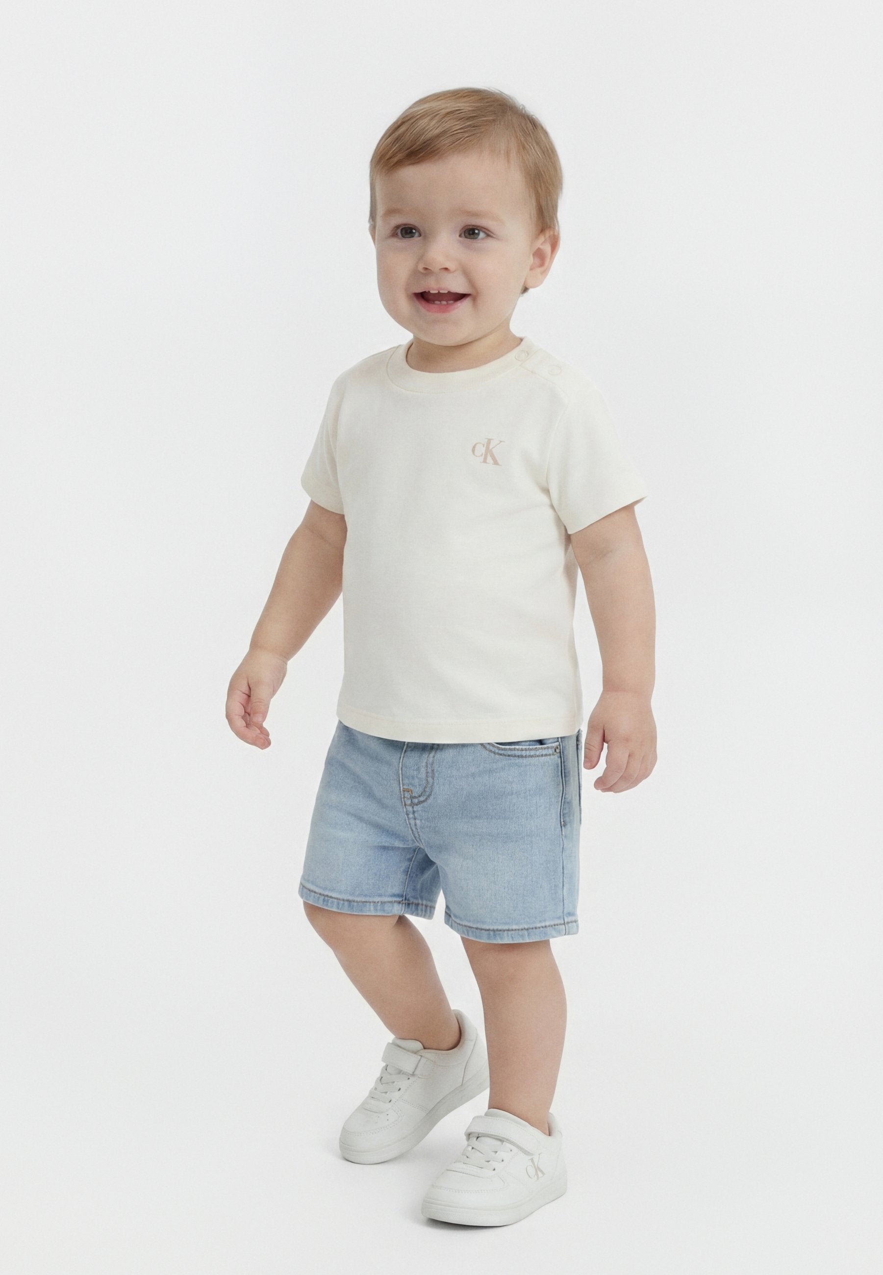 SMALL MONOGRAM 2 PACK UNISEX - Basic T-shirt - tofu/humus