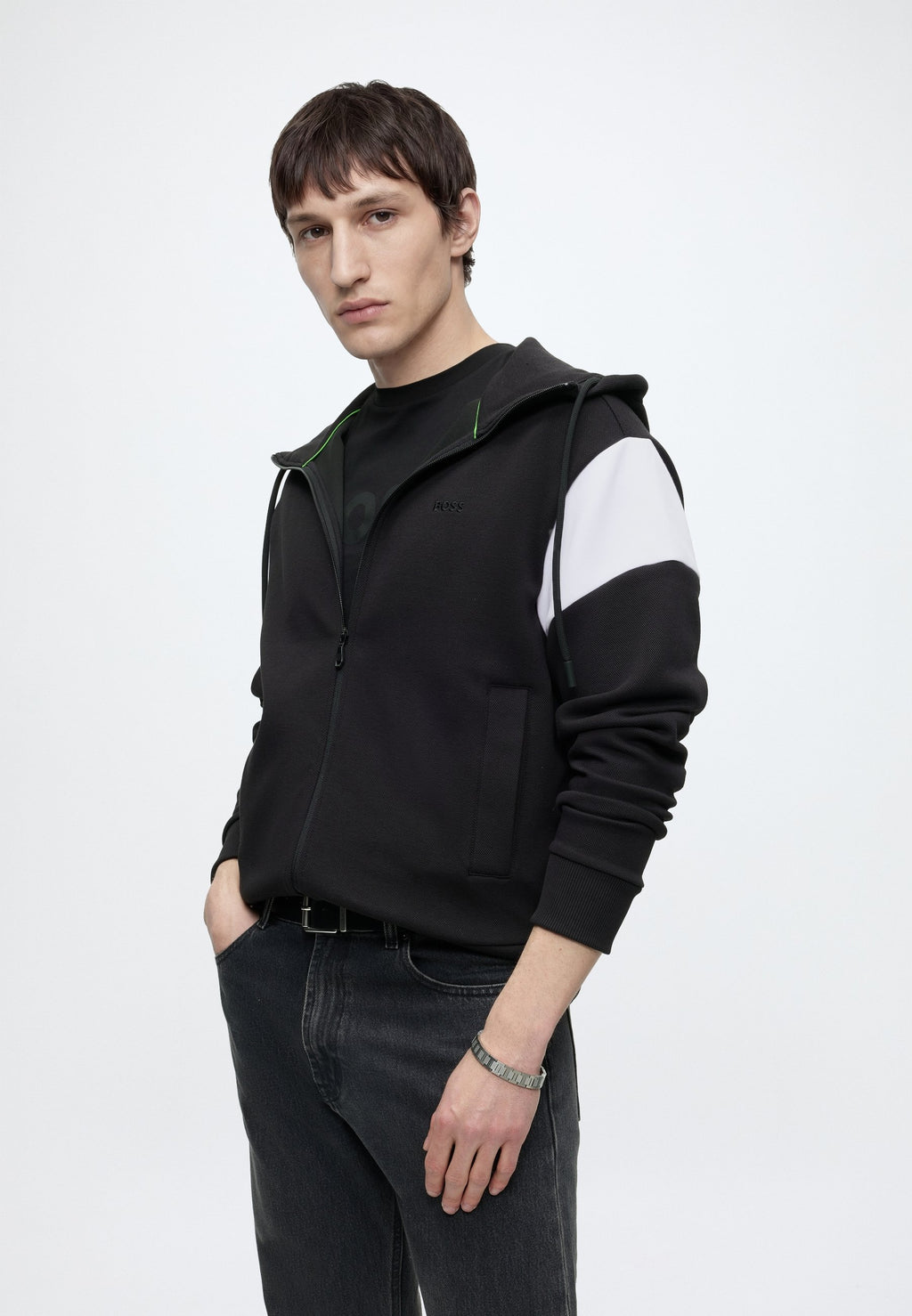 SW_UNION SAGGY - Zip-up sweatshirt - black
