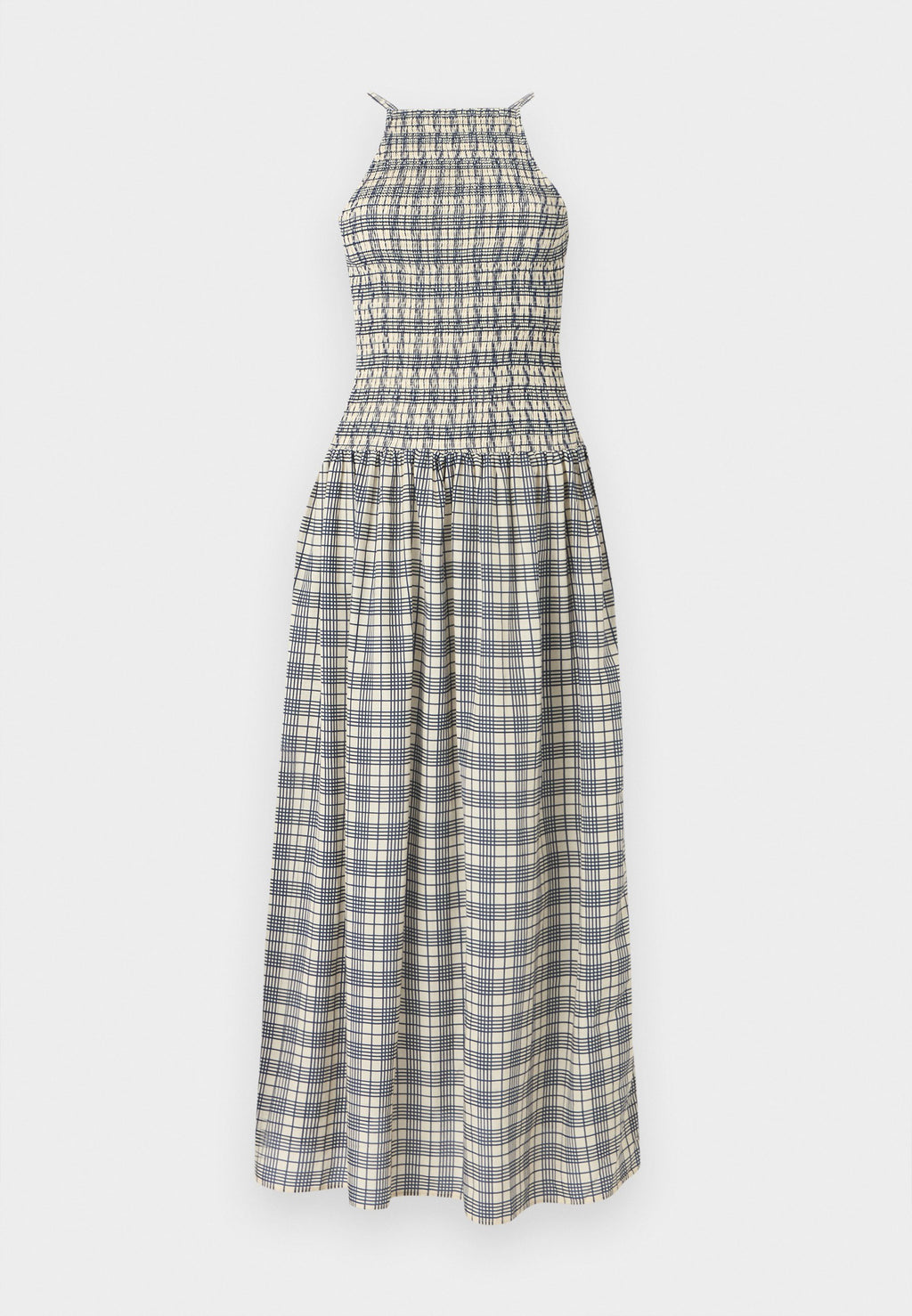SHIRRED SLEEVELESS MIDI DRESS - Day dress - dark night navy