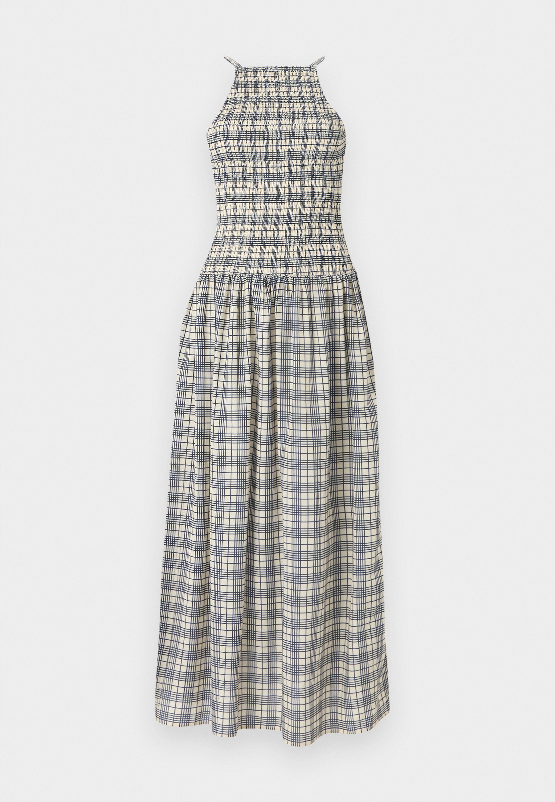 SHIRRED SLEEVELESS MIDI DRESS - Day dress - dark night navy