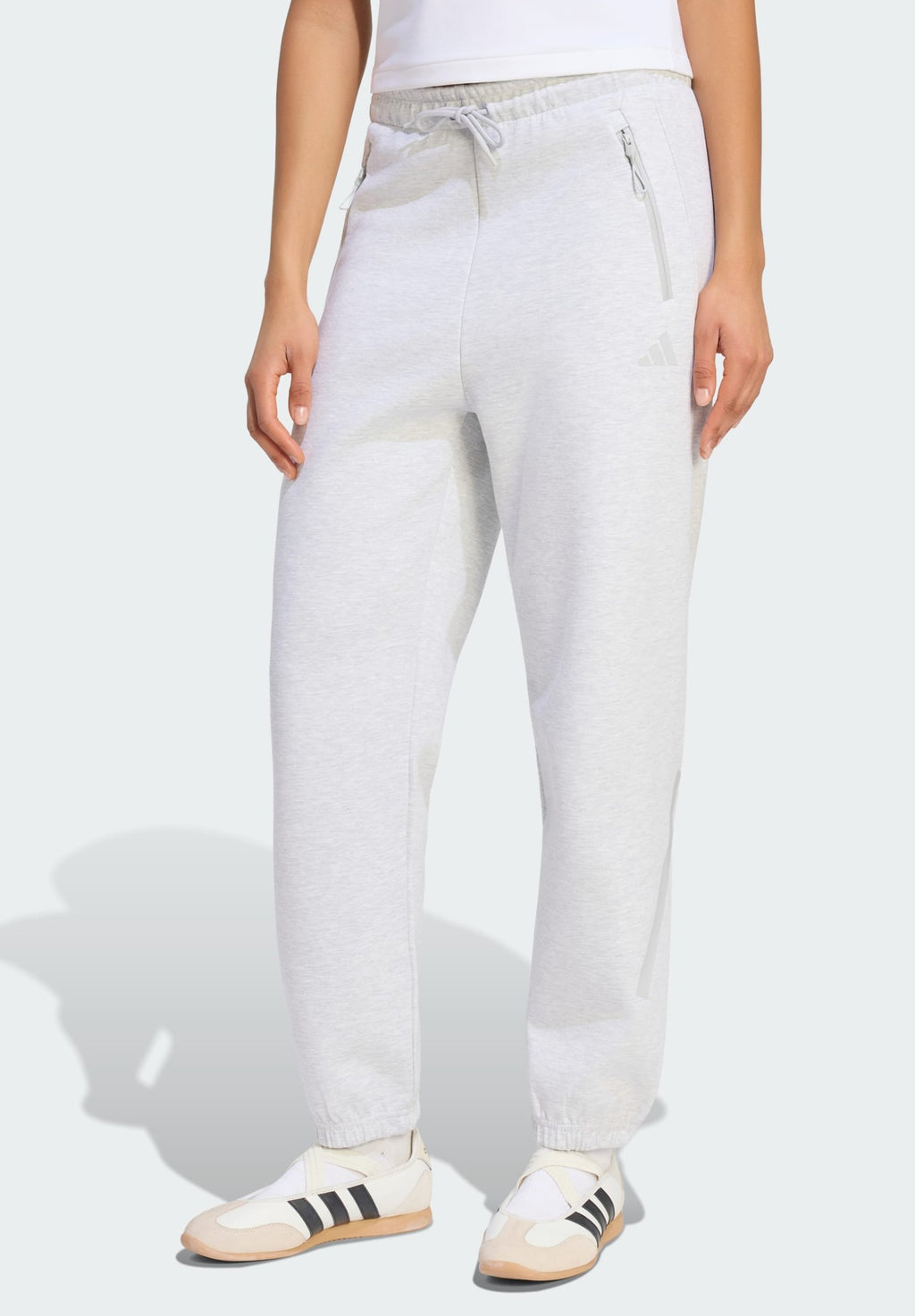 ADIDAS Z.N.E. PANTS - Tracksuit bottoms - light grey heather