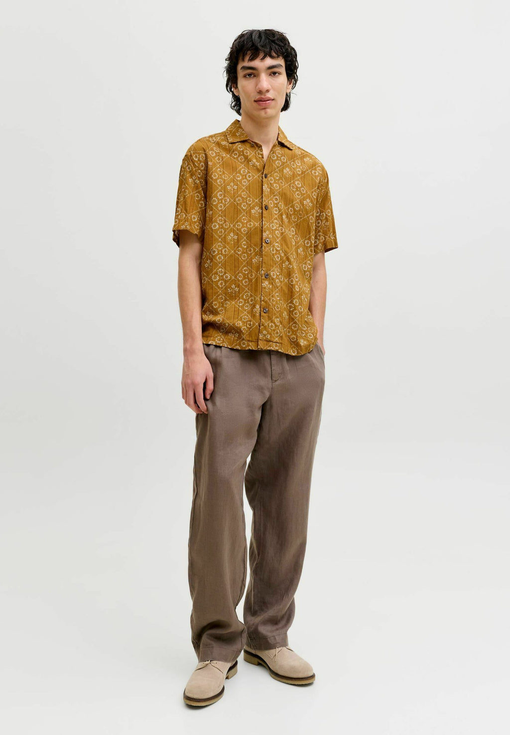 JPRBLULYON PRINT SHIRT - Shirt - wood thrush