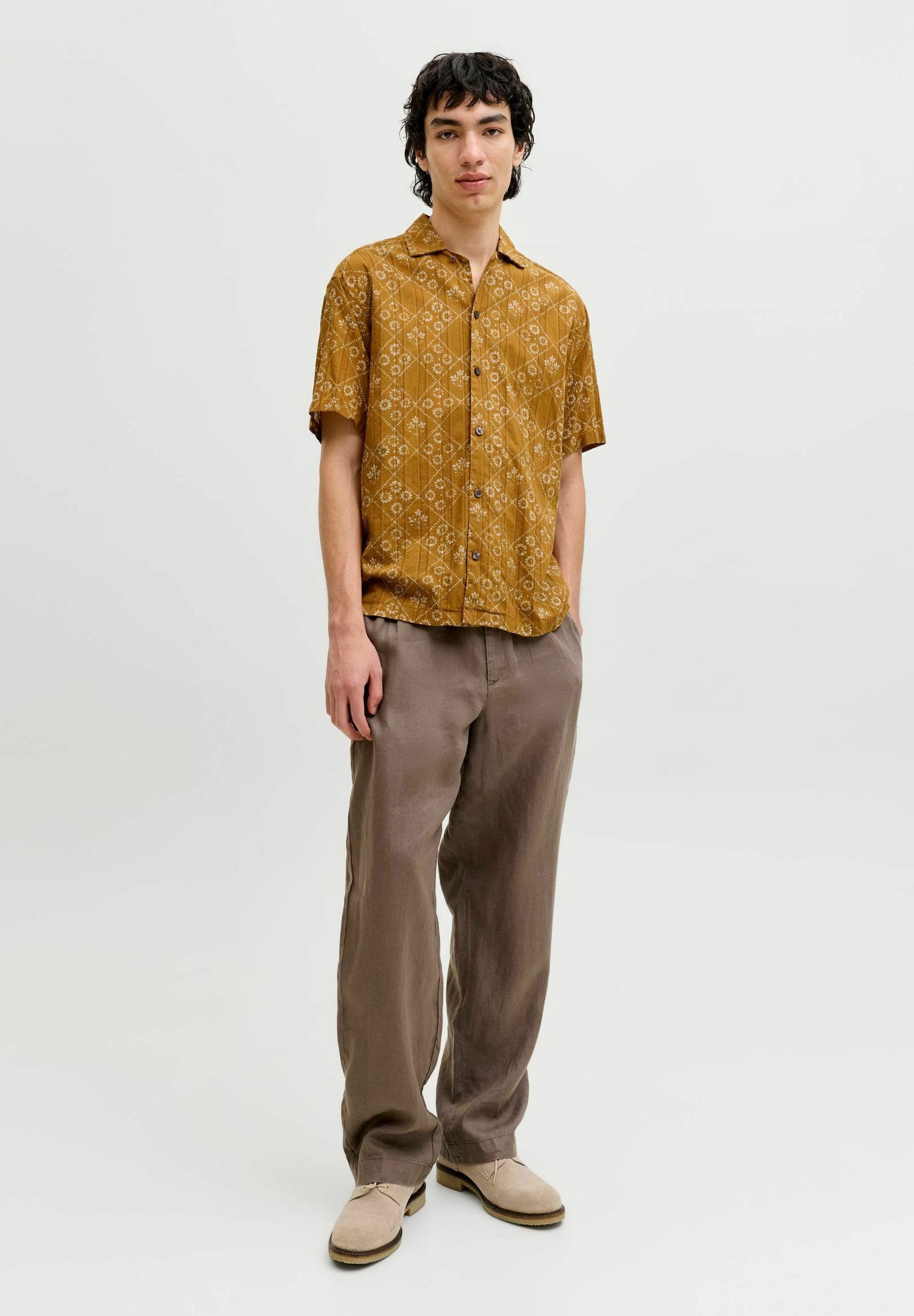 JPRBLULYON PRINT SHIRT - Shirt - wood thrush