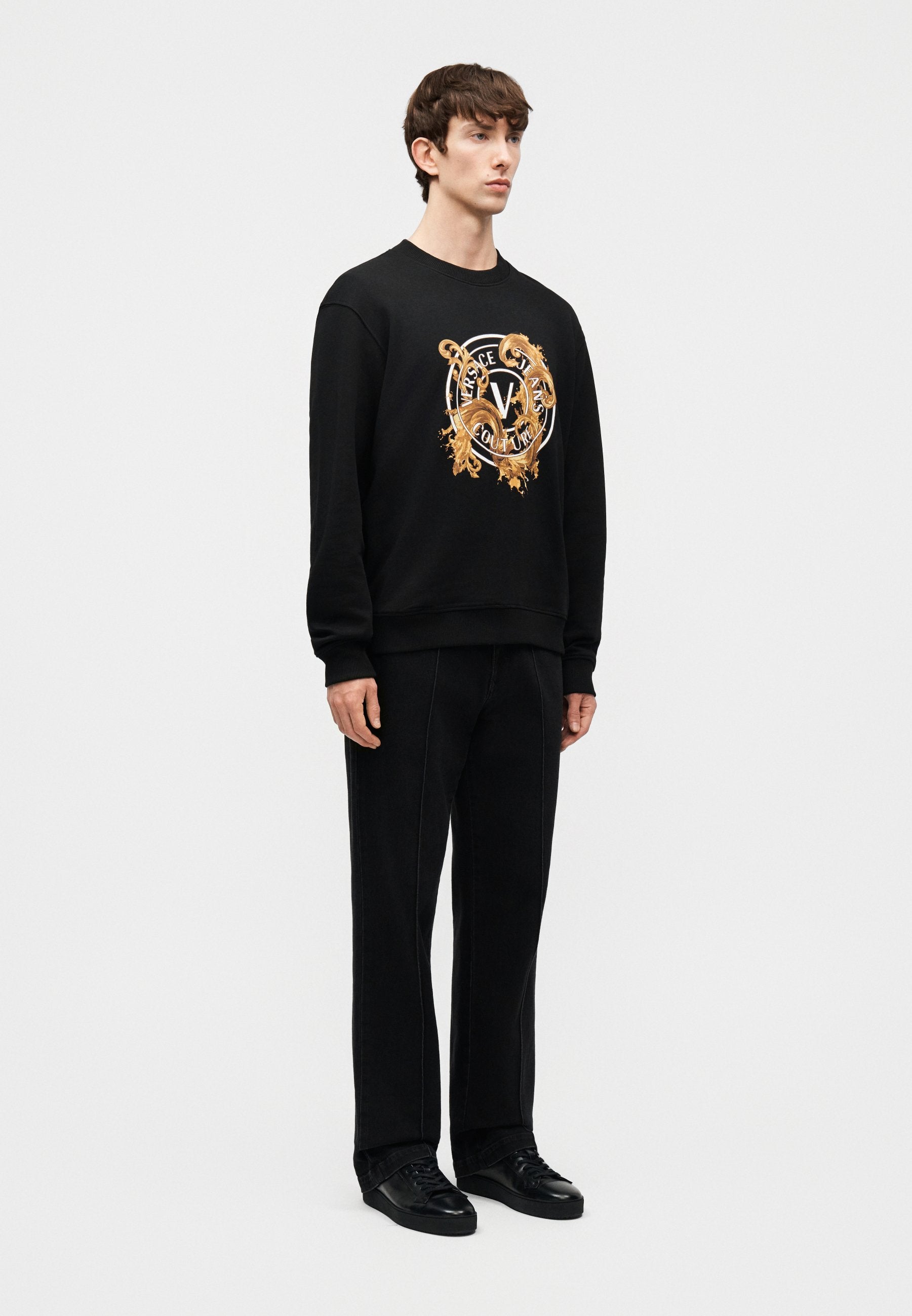 EMBLEM WAVE - Sweat-shirt - noir/doré