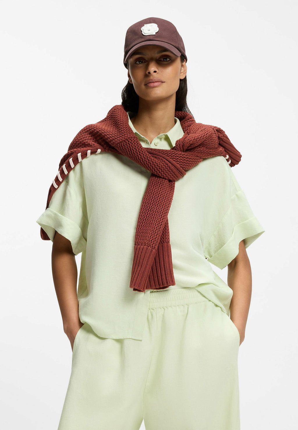 BOSS ARI-B-ICON-BRAID - Cap - dark brown six