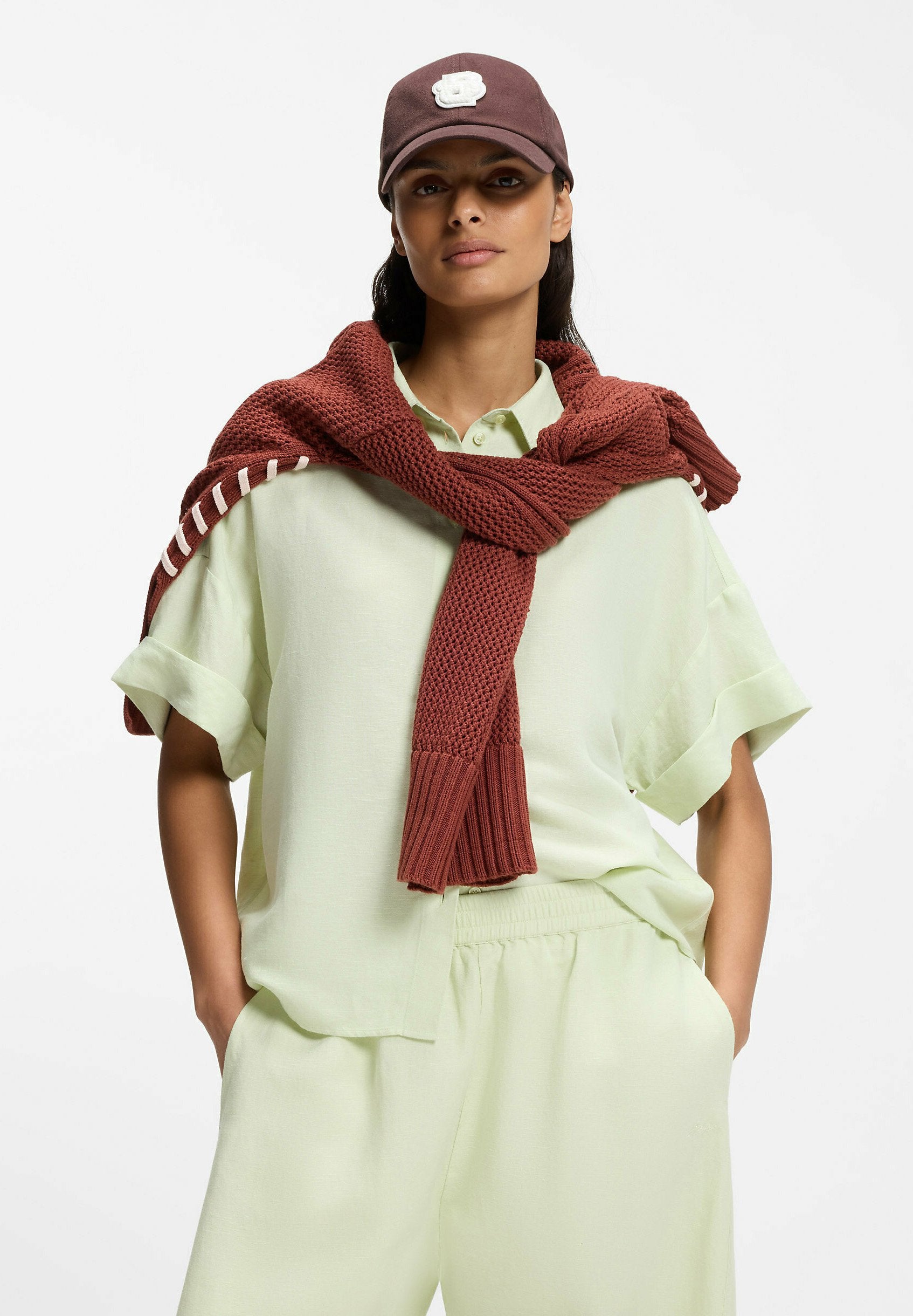 BOSS ARI-B-ICON-BRAID - Cap - dark brown six