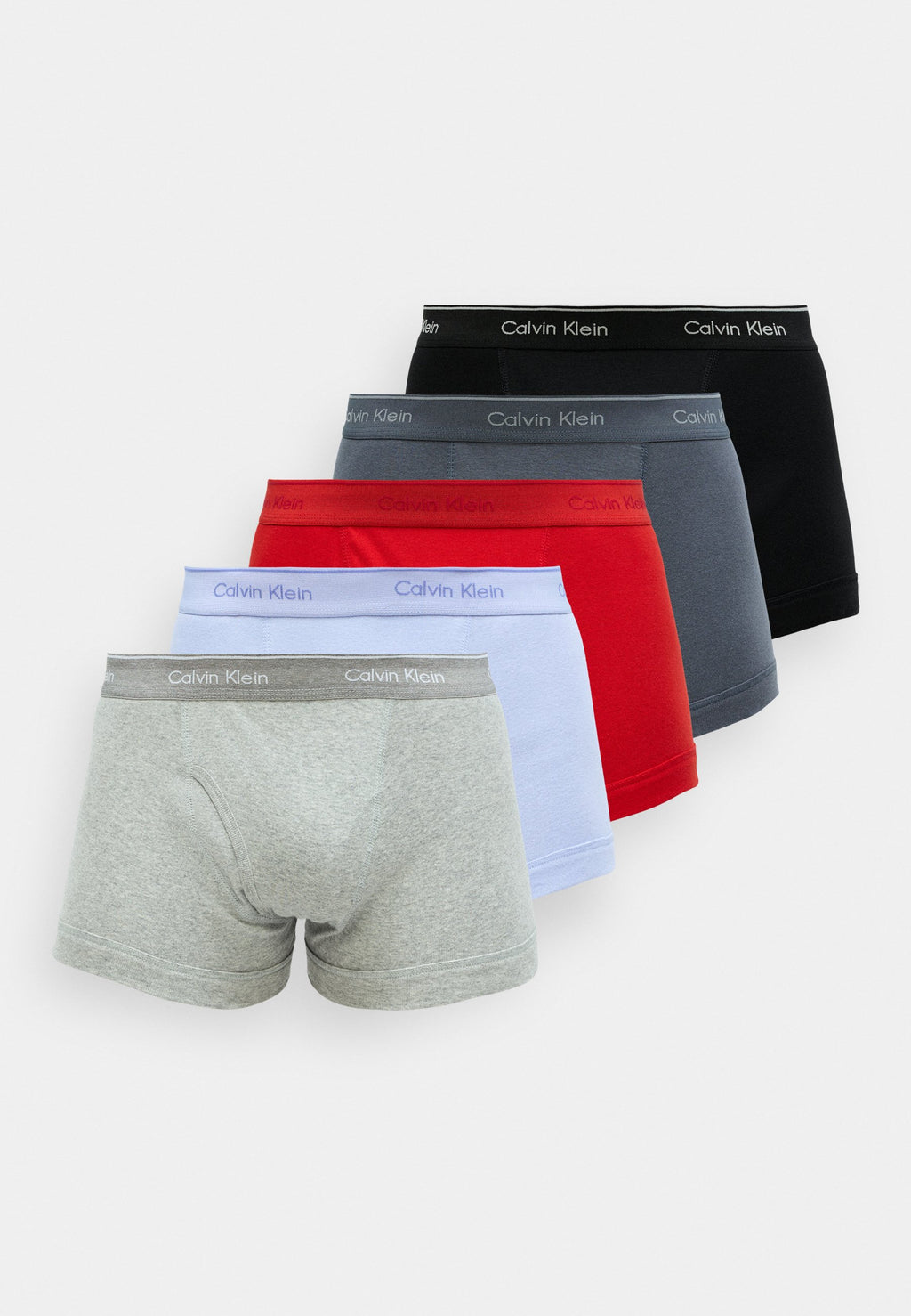 LOT DE 5 BOXERS 100% COTON - Boxers - noir/gris orage/rouge adrénaline/gris
