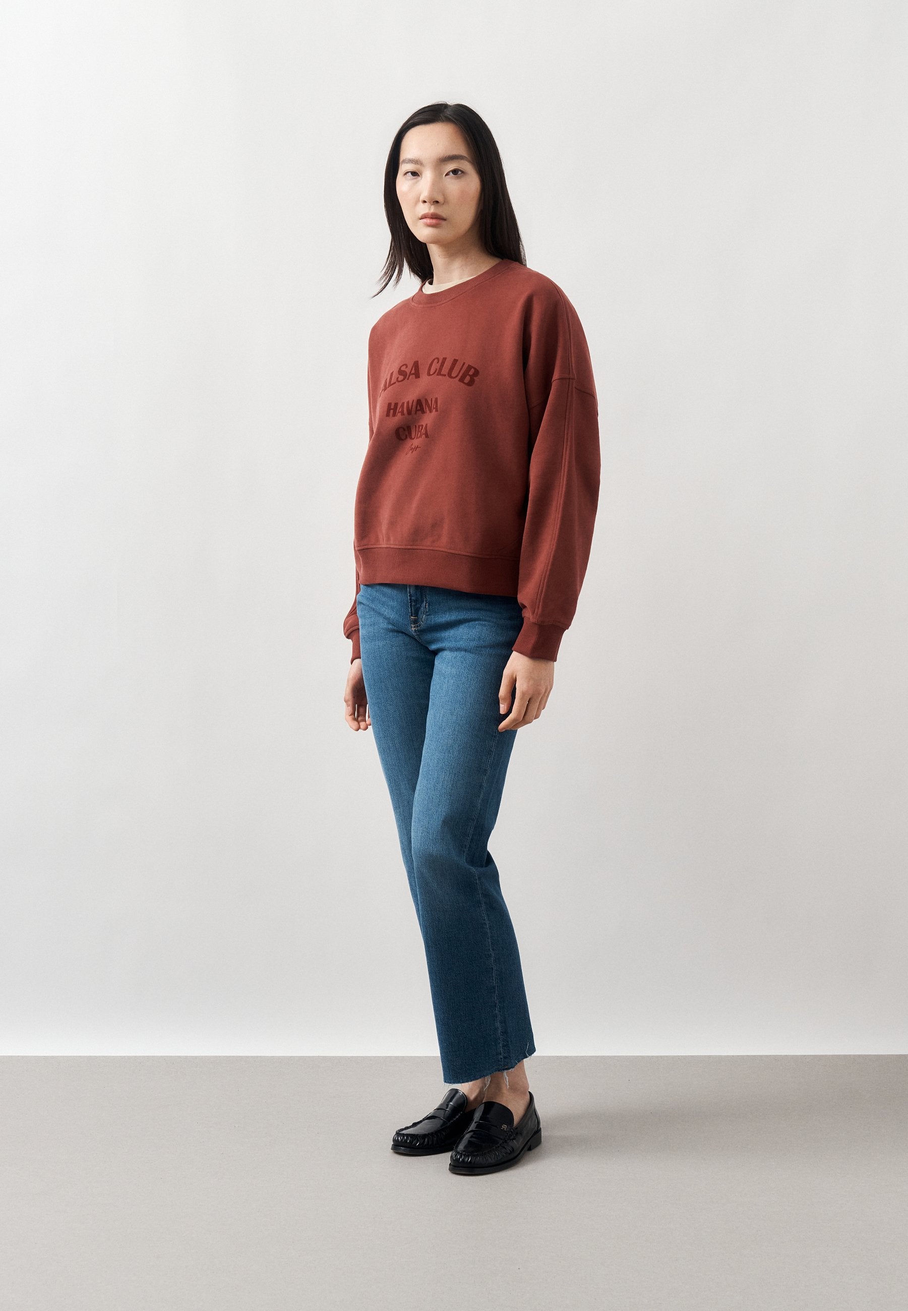 Sweatshirt - dark red