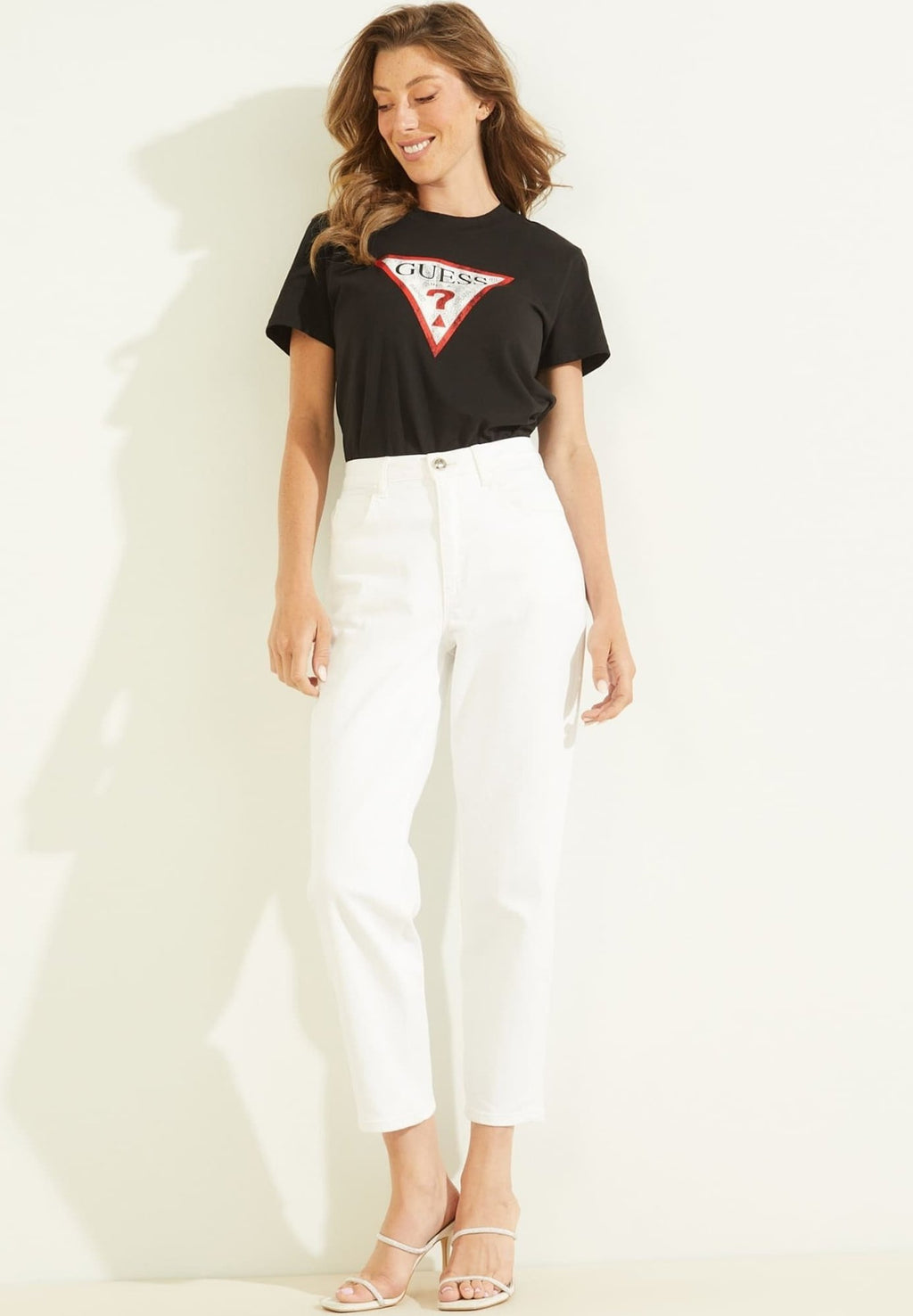 CLASSIC LOGO TEE - Print T-shirt - schwarz