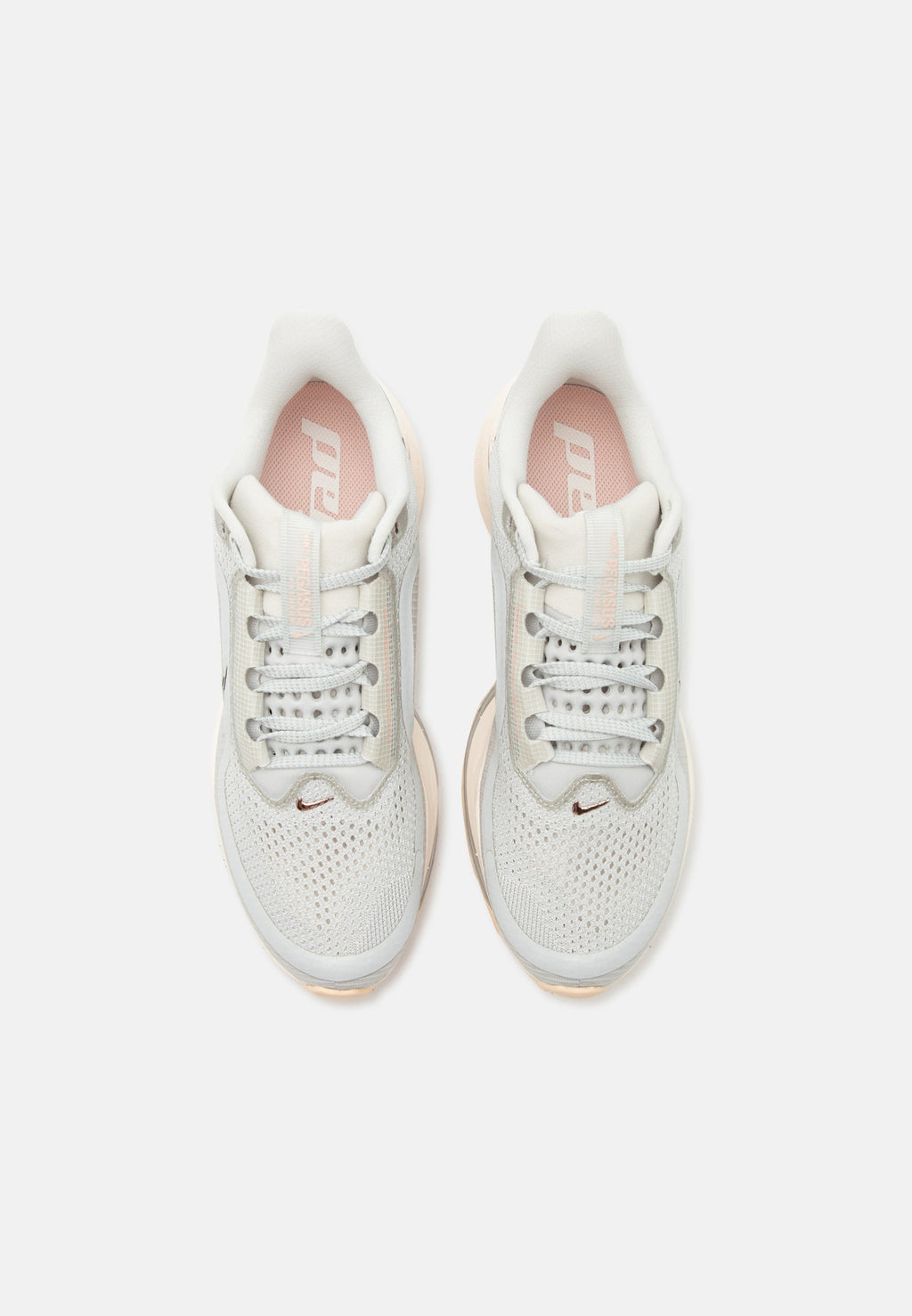 PEGASUS PREMIUM - Chaussures de running sur route - os clair/argenté métallisé/craie/orange arctique/pêche glacée/blanc