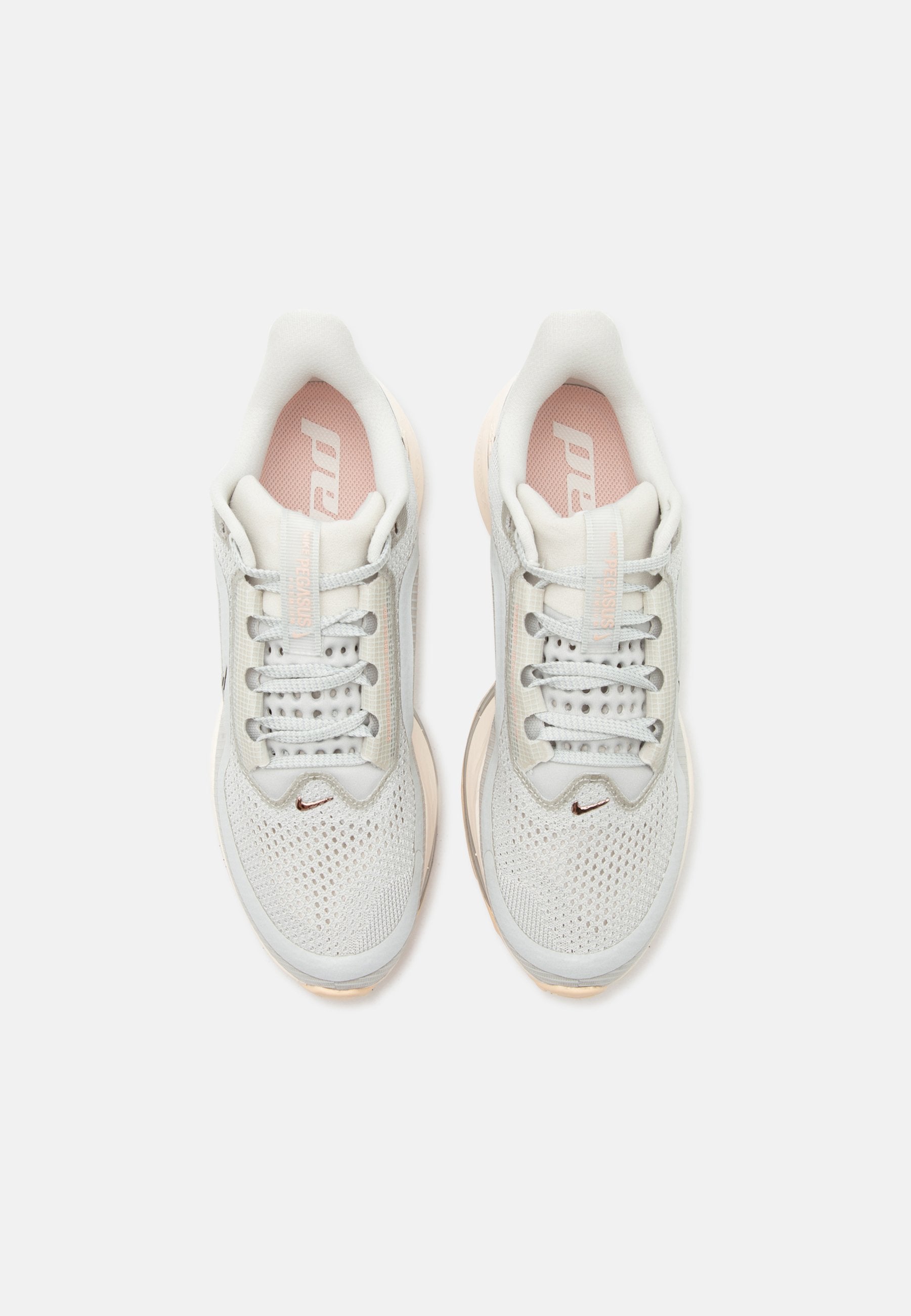 PEGASUS PREMIUM - Chaussures de running sur route - os clair/argenté métallisé/craie/orange arctique/pêche glacée/blanc