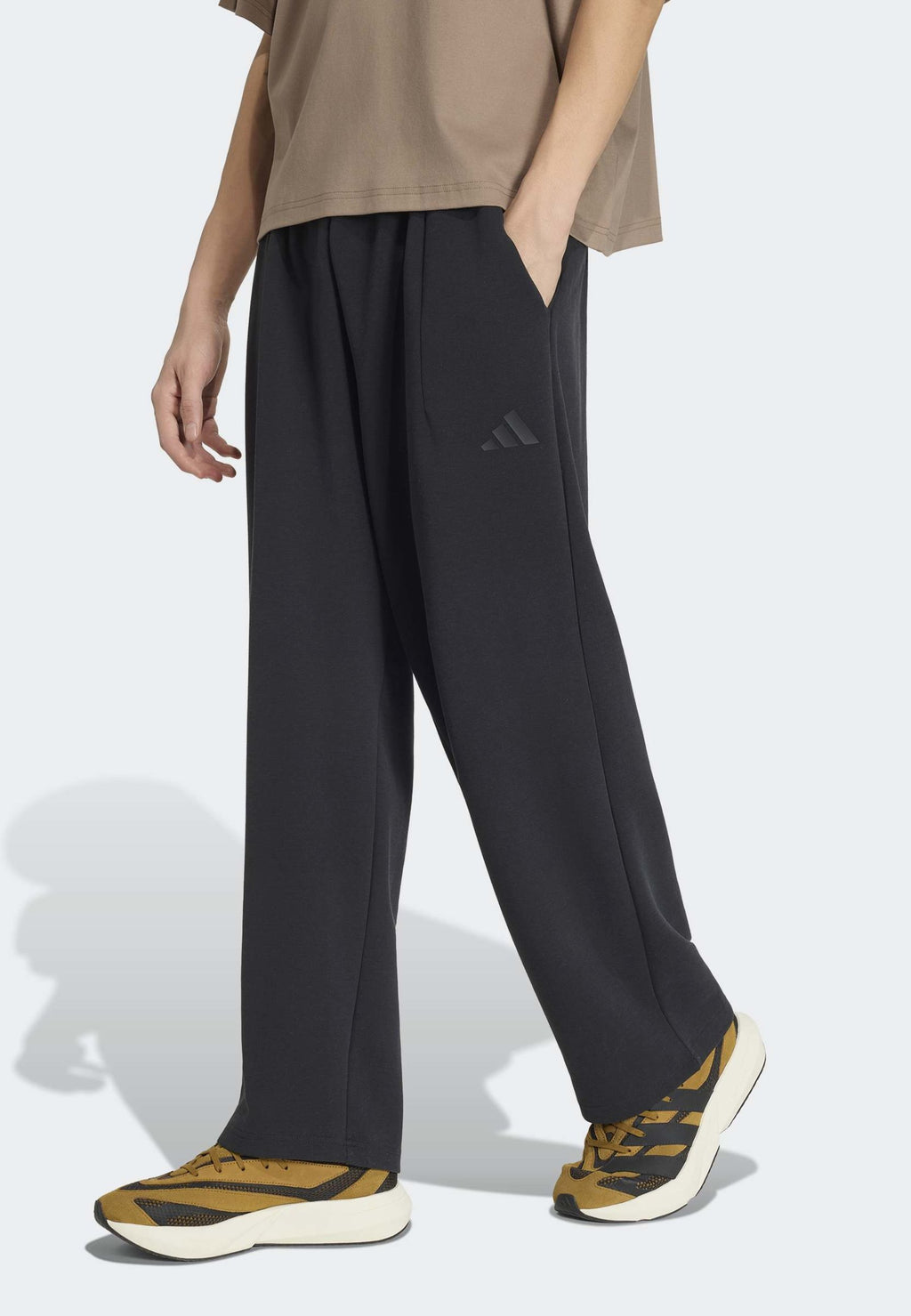 SOFT LUX STRAIGHT LEG PANTS - Tracksuit bottoms - black