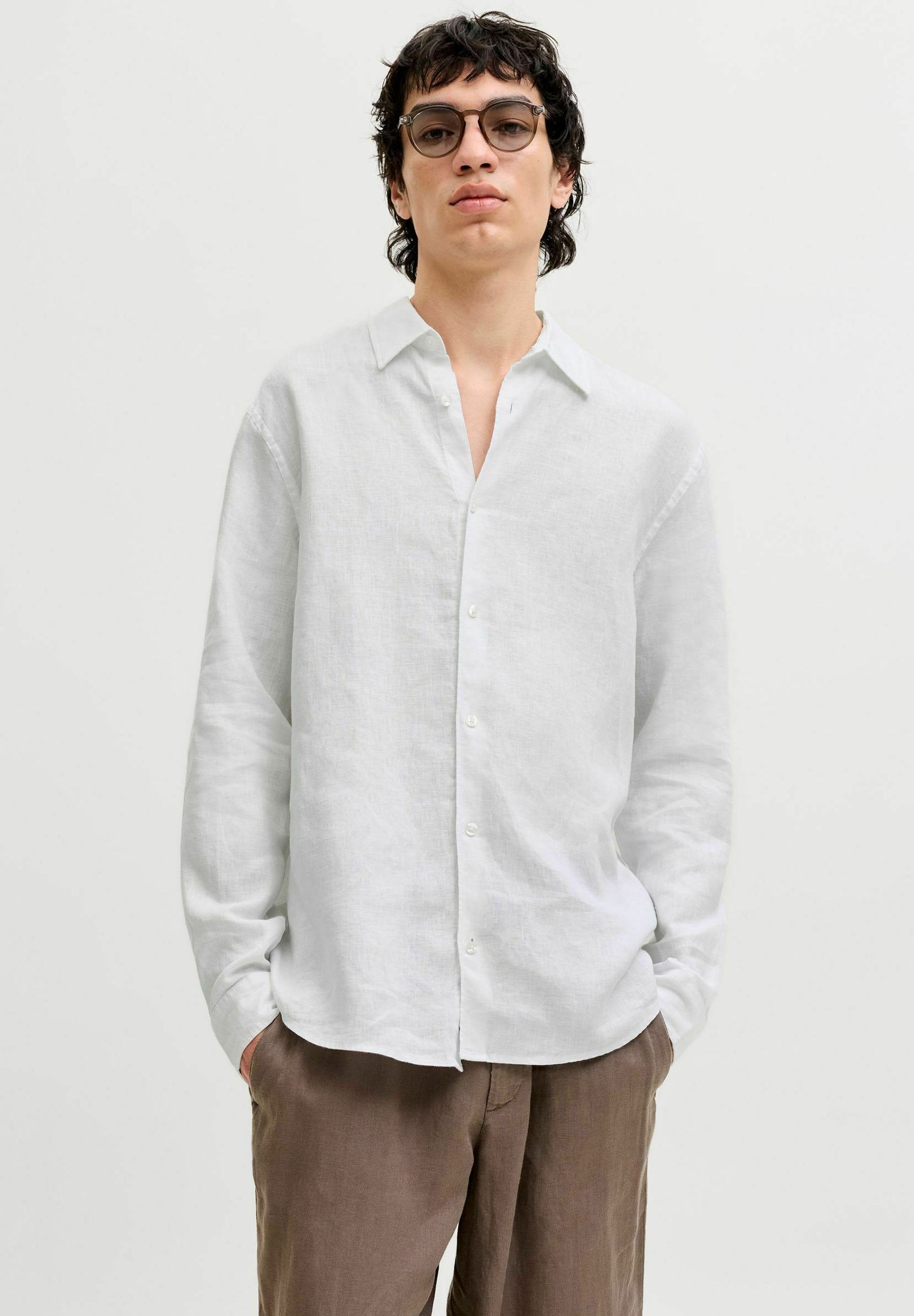 Casual Relaxed Fit - Shirt - bright white