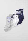 3S CREW S 6P K UNISEX - Socks - white/light grey heather/dark blue