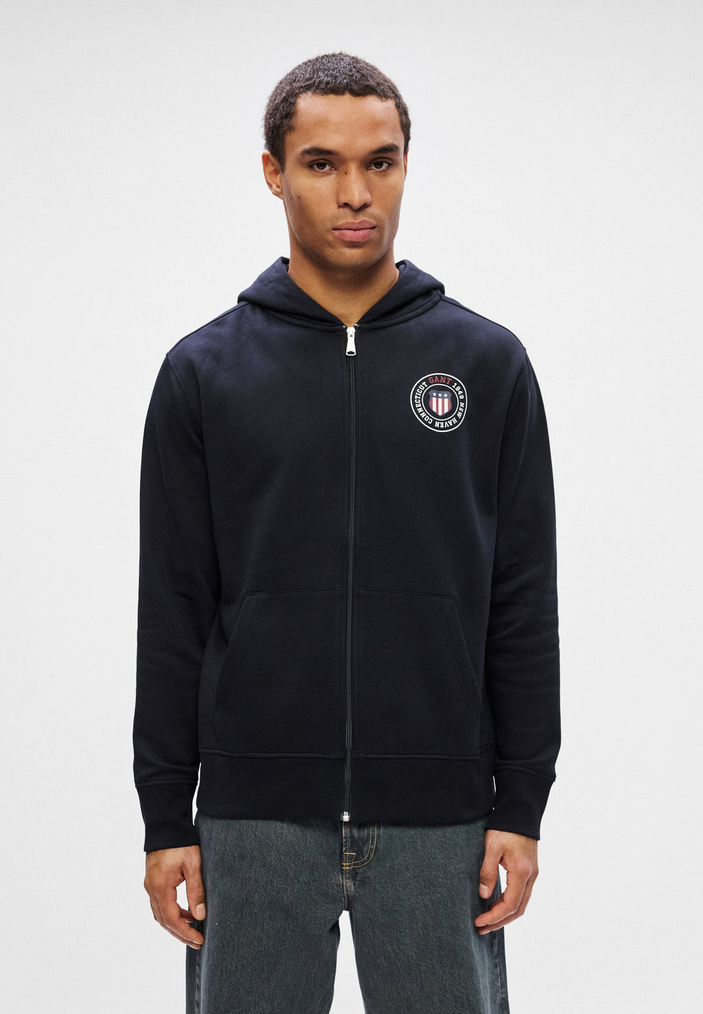 GRAPHIC FULL ZIP HOODIE - Zip-up sweatshirt - black