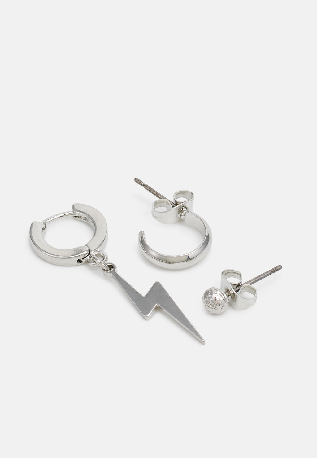 JACBATLY EARRING UNISEX 3-PACK - Earrings - silver-coloured
