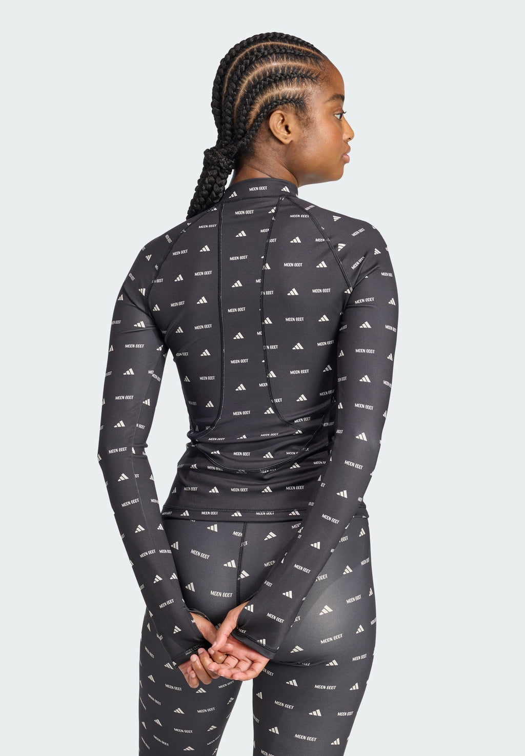 LONG SLEEVE TOP - Long sleeved top - black/clear brown