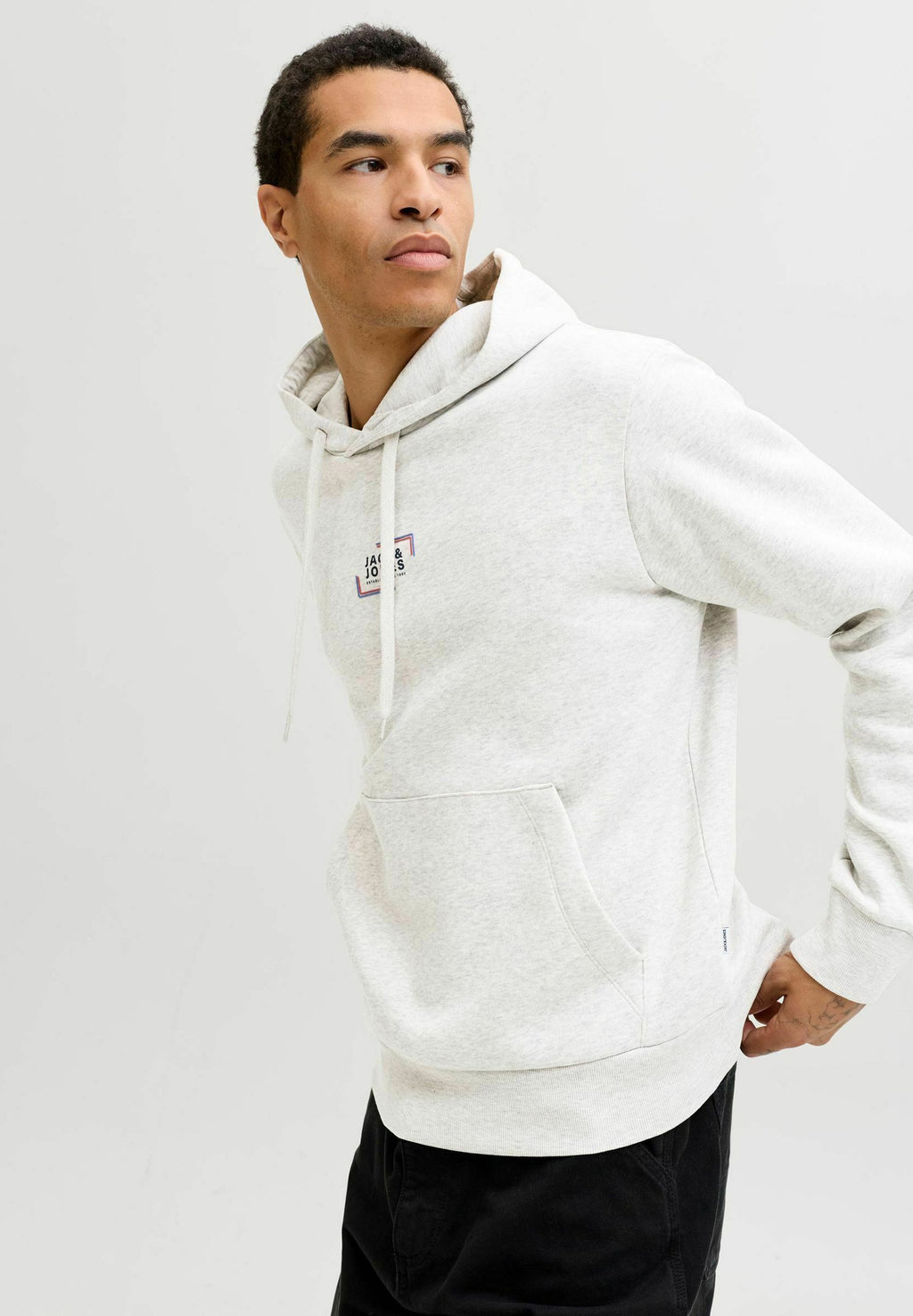 Logo - Hoodie - white melange