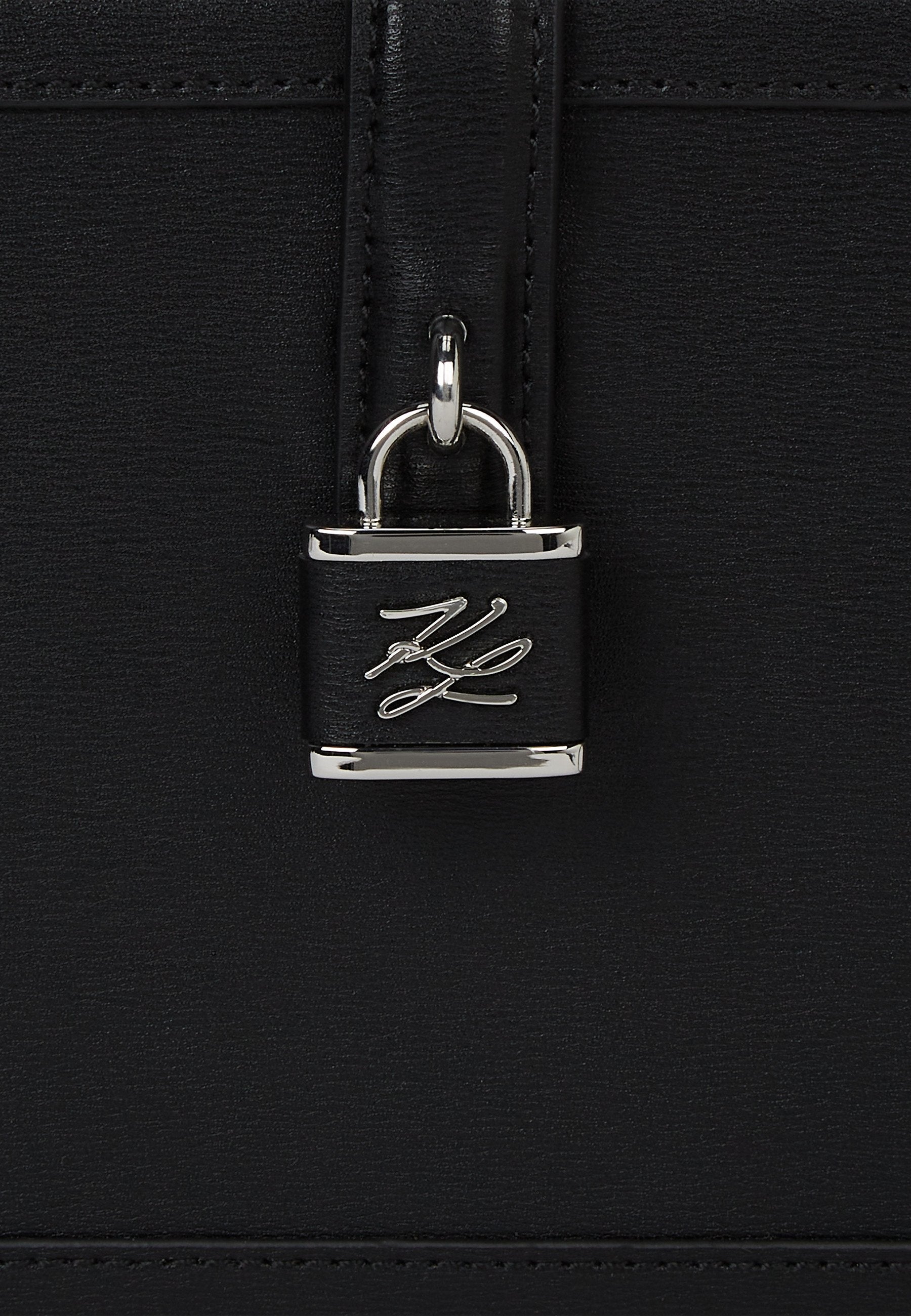 AUTOGRAPH PADLOCK TRUNK - Cross body bag - black-nickel