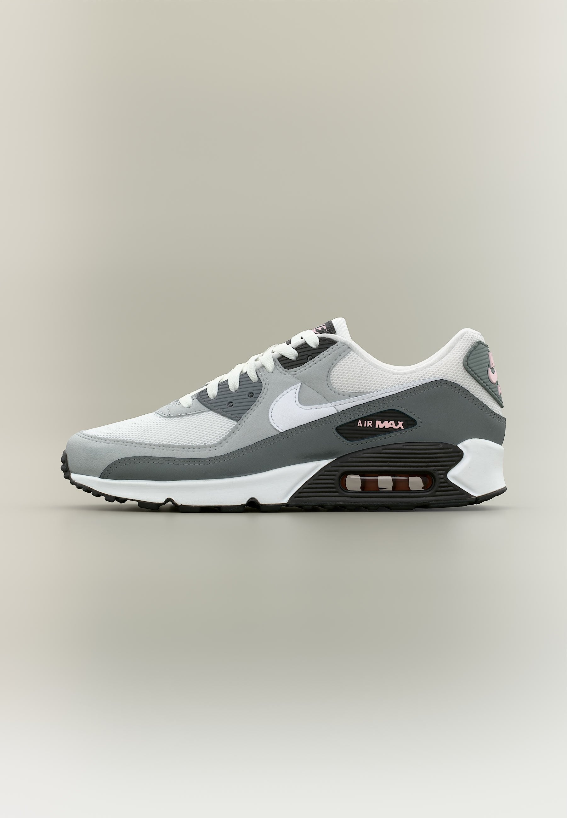 AIR MAX 90 UNISEX - Trainers - white/black/pink foam/anthracite/smoke grey