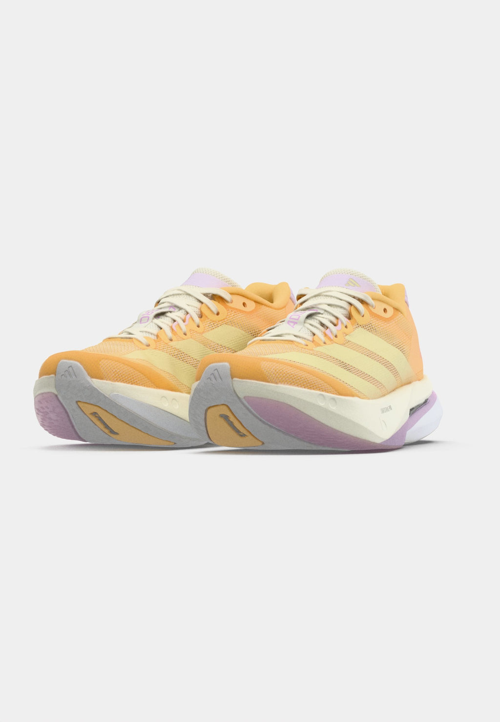 ADIZERO BOSTON - Road running shoes - ice tangerine/ice gold-coloured metallic/ice lavender