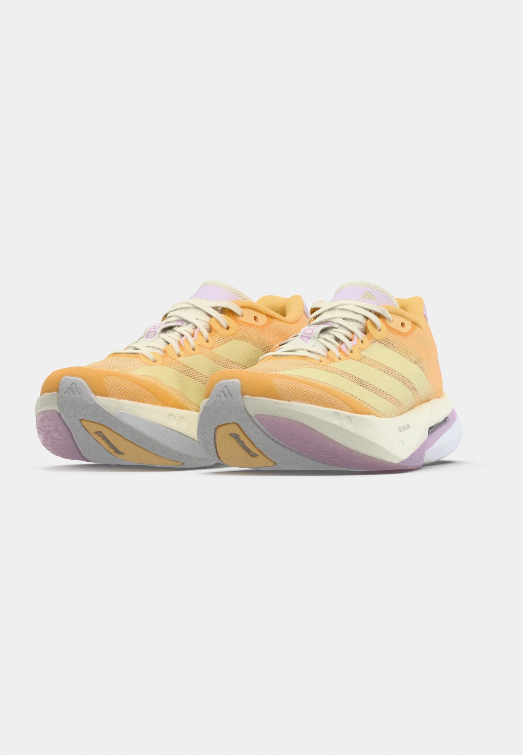 ADIZERO BOSTON - Road running shoes - ice tangerine/ice gold-coloured metallic/ice lavender
