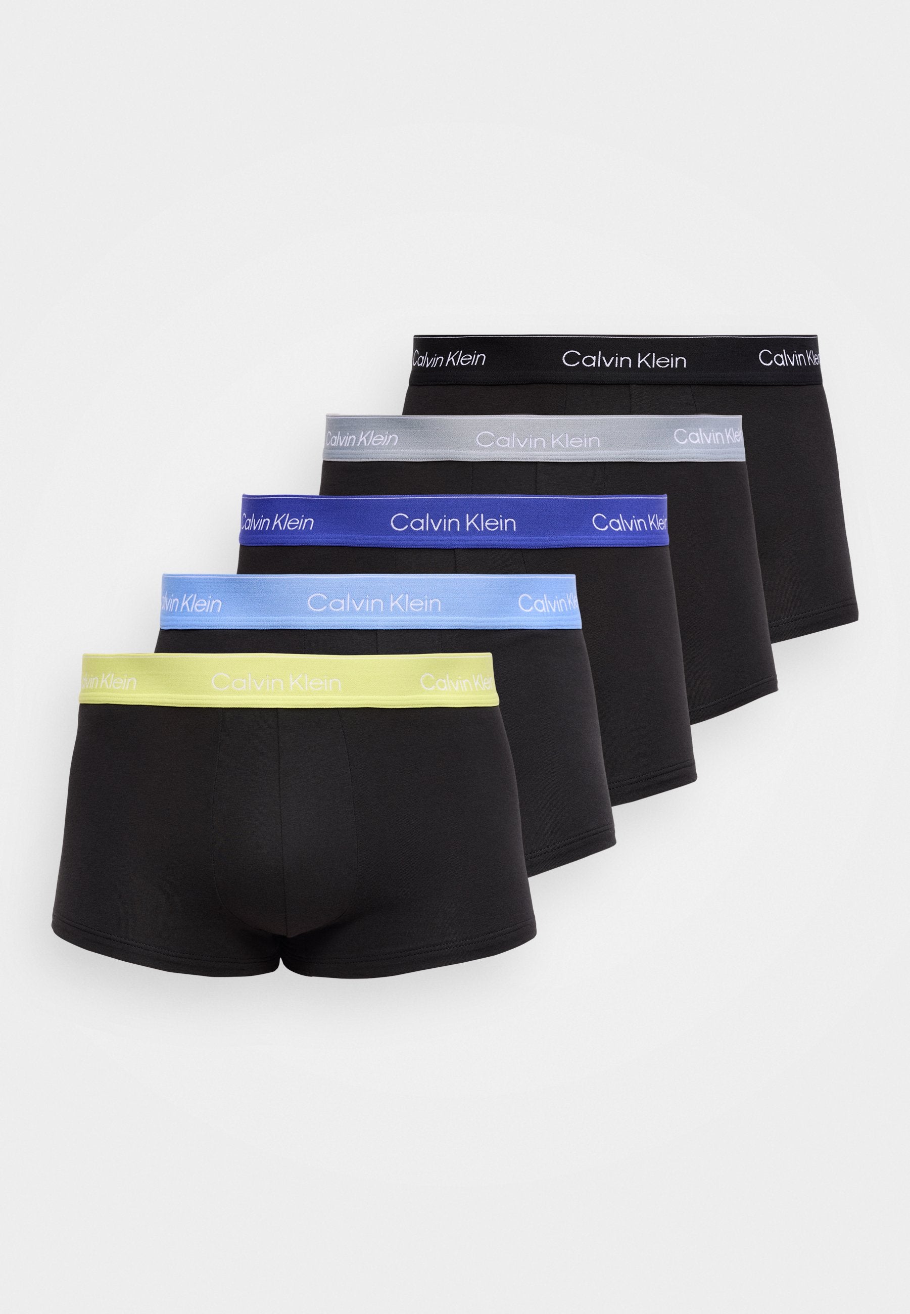 LOW RISE TRUNK ICON COTTON STRETCH 5 PACK - Trunks - black/blue/green