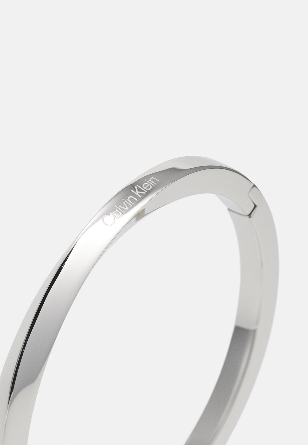 POLISHED HINGED BANGLE BRACELET - Bracelet - silver-coloured