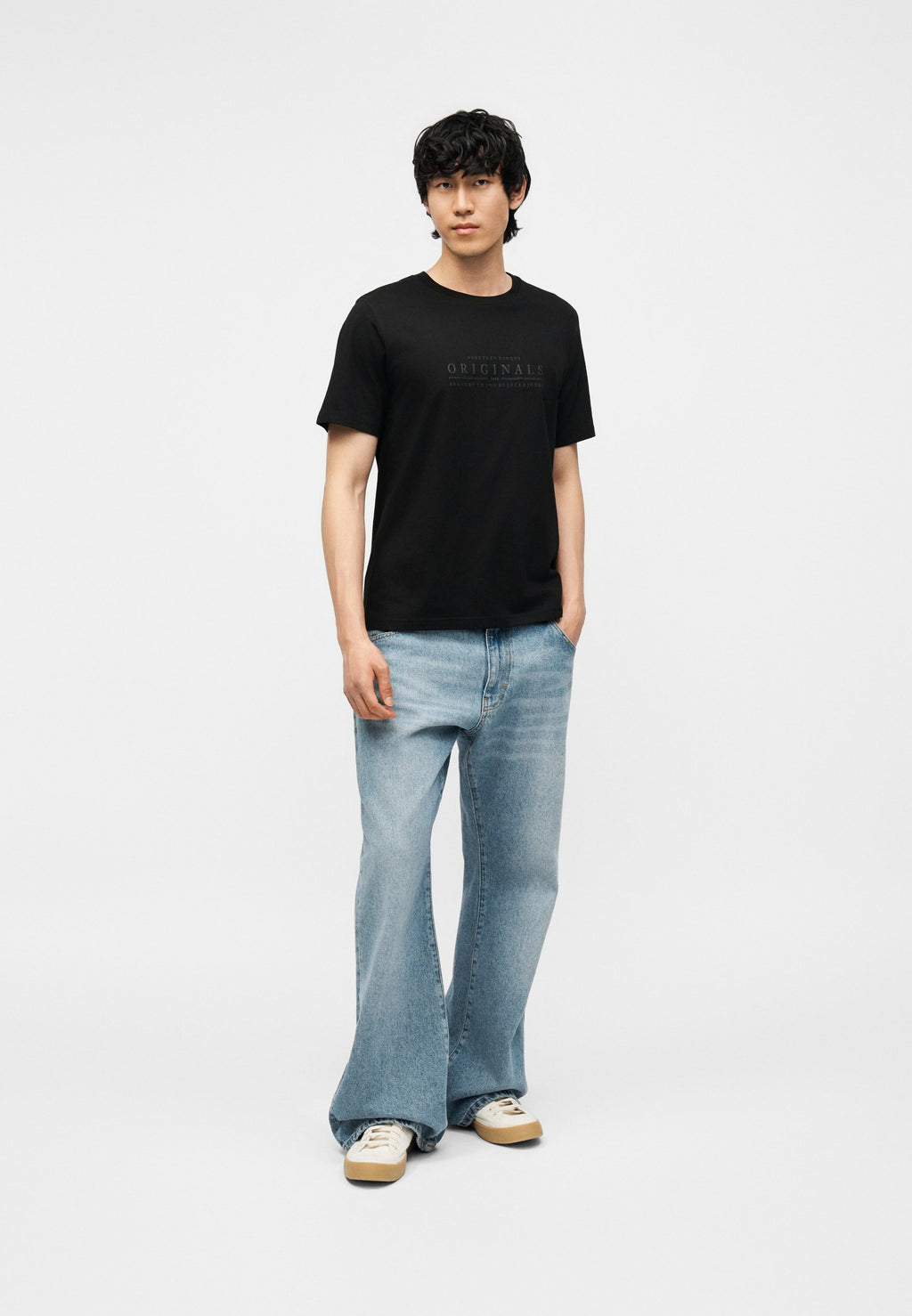 JORCATSKILLS MINIMAL TEE CREW NECK - Basic T-shirt - black