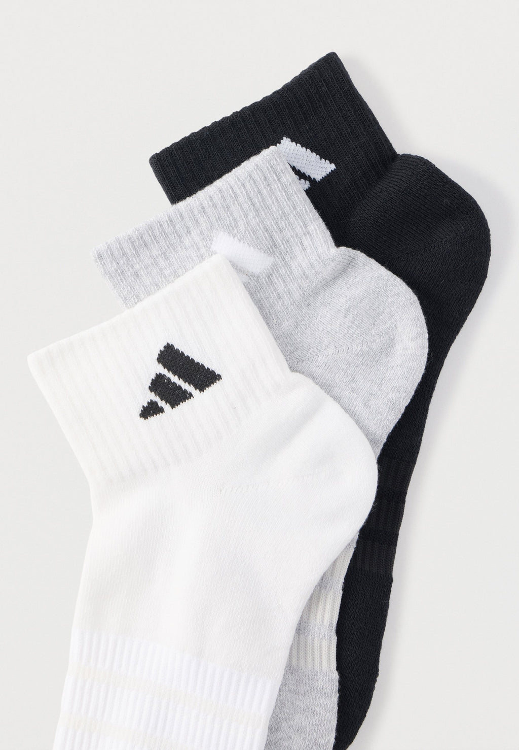 CUSHIONED SPORTSWEAR ANKLE UNISEX 3 PACK - Sneaker socks - medium grey heather/white/black